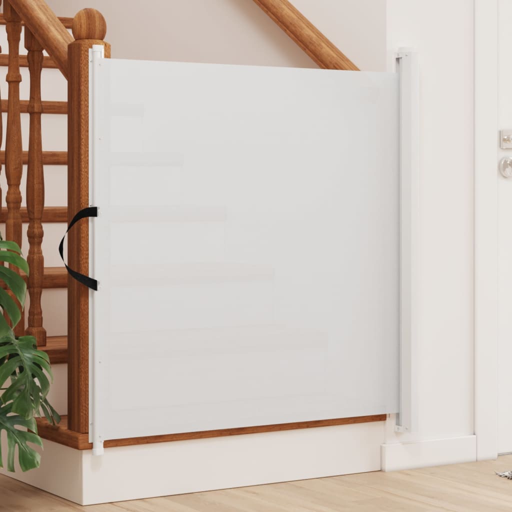 vidaXL Retractable Pet Gate White 32.5x49.2