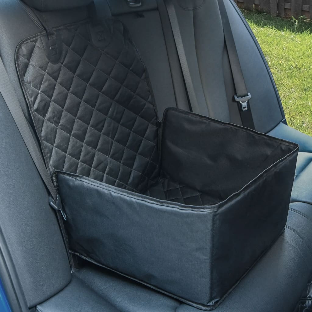 vidaXL Dog Car Seat Black 600D Oxford Fabric 17.7x17.7x9.8/21.7 in