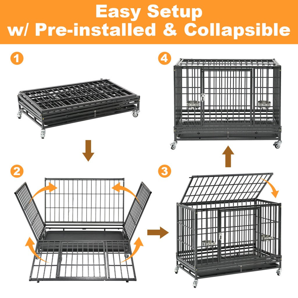 37 Stackable Heavy Duty Dog Crate 371D07