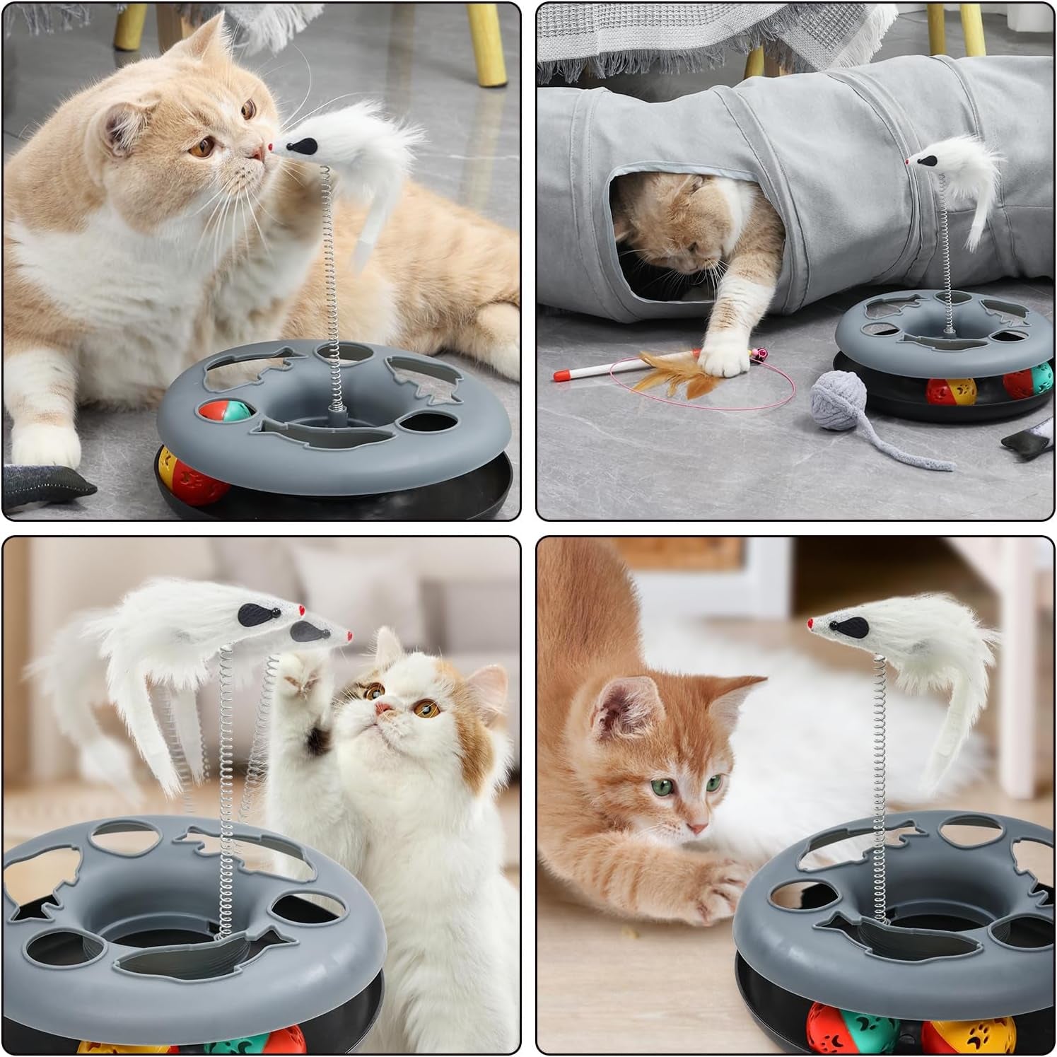 Cat Tunnel Toy for Cats & Small Pets Collapsible Interactive Play Tube