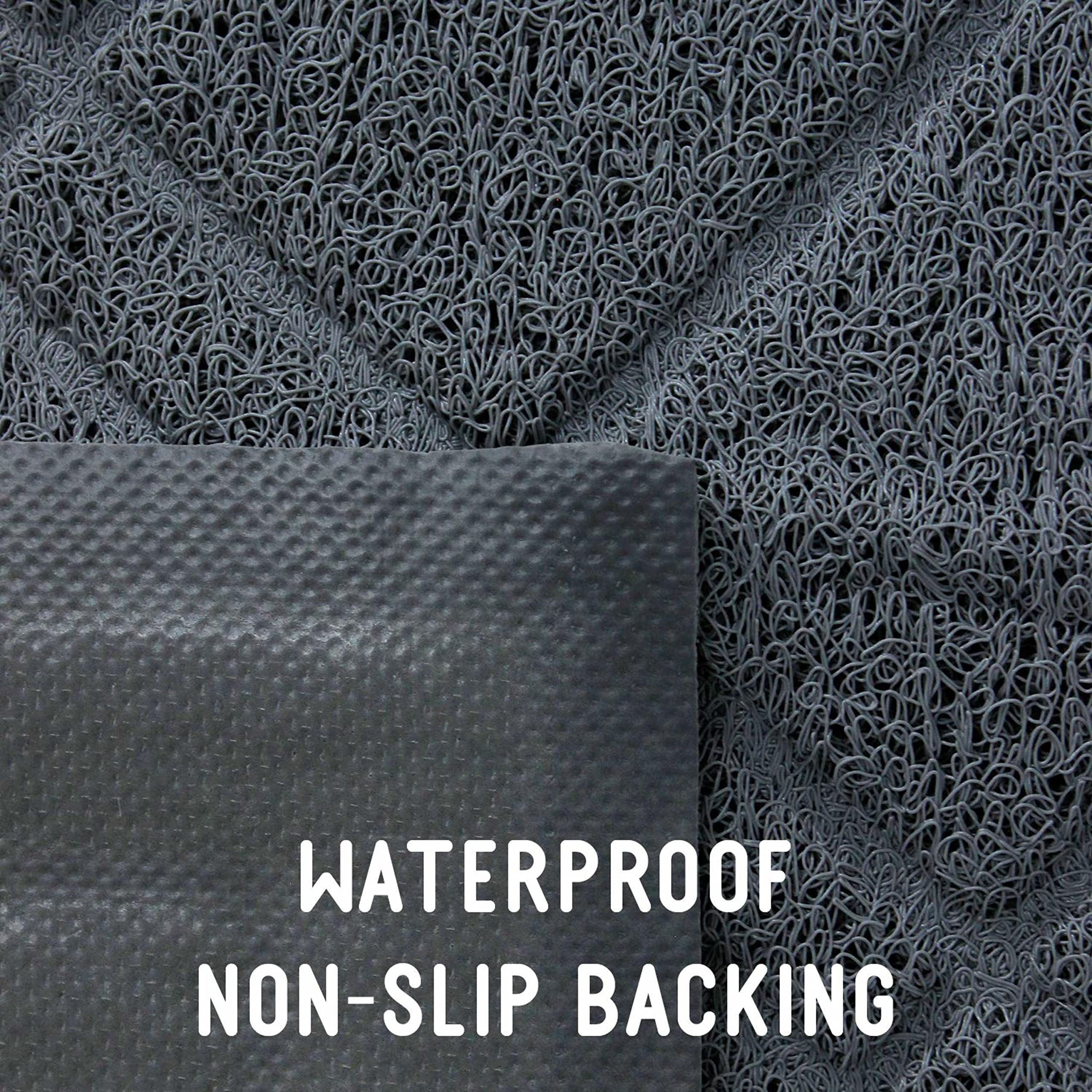 Downtown Pet Supply - Kitty Litter Mat - Padded, Non-Slip Mat For Cat Litter Box - Waterproof Mat For All Litter Types - Grey -