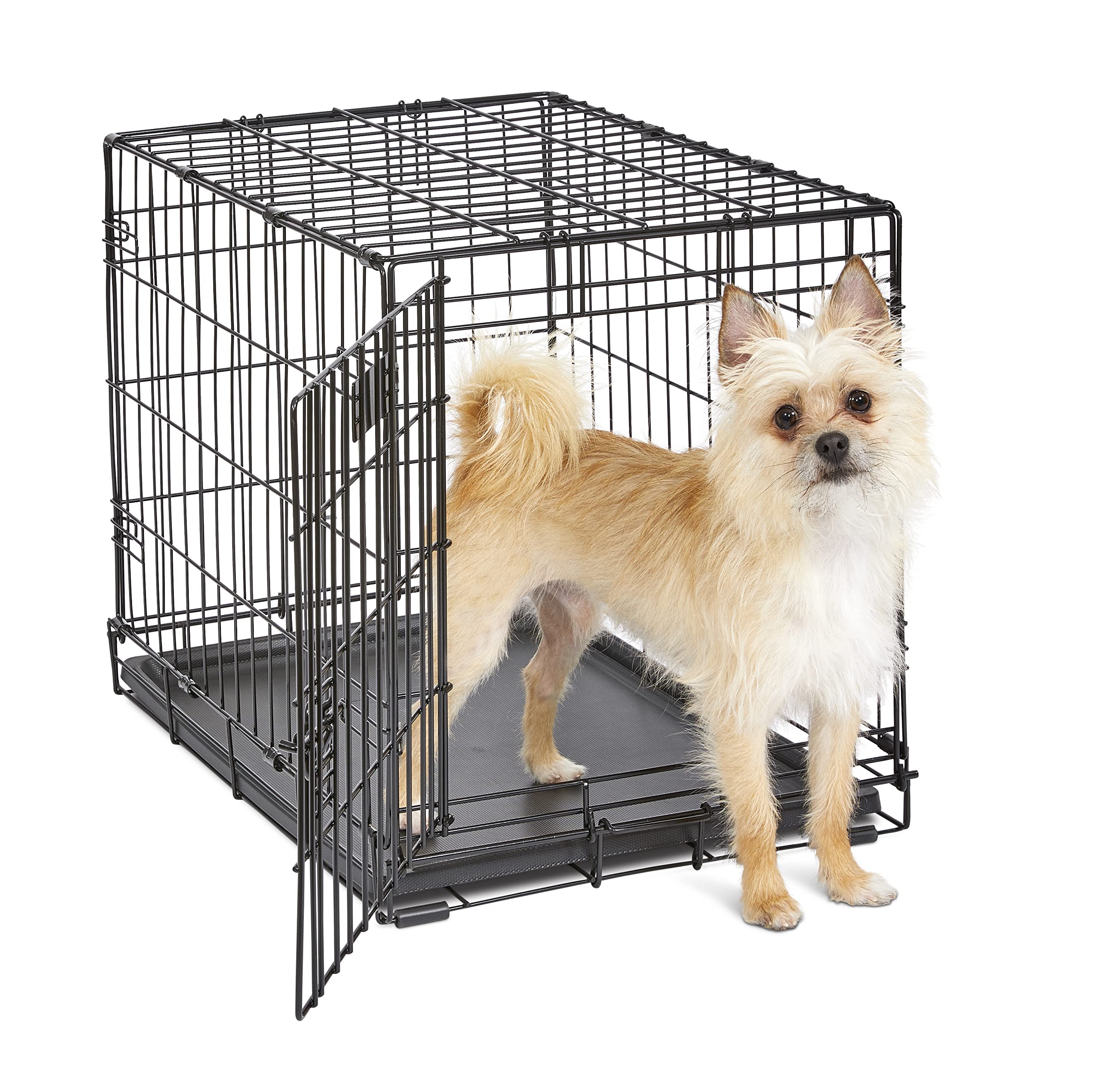 Midwest Homes For Pets Newly Enhanced Single Door Icrate Dog Crate, Includes Leak-Proof Pan, Floor Protecting Feet, Divider Pane
