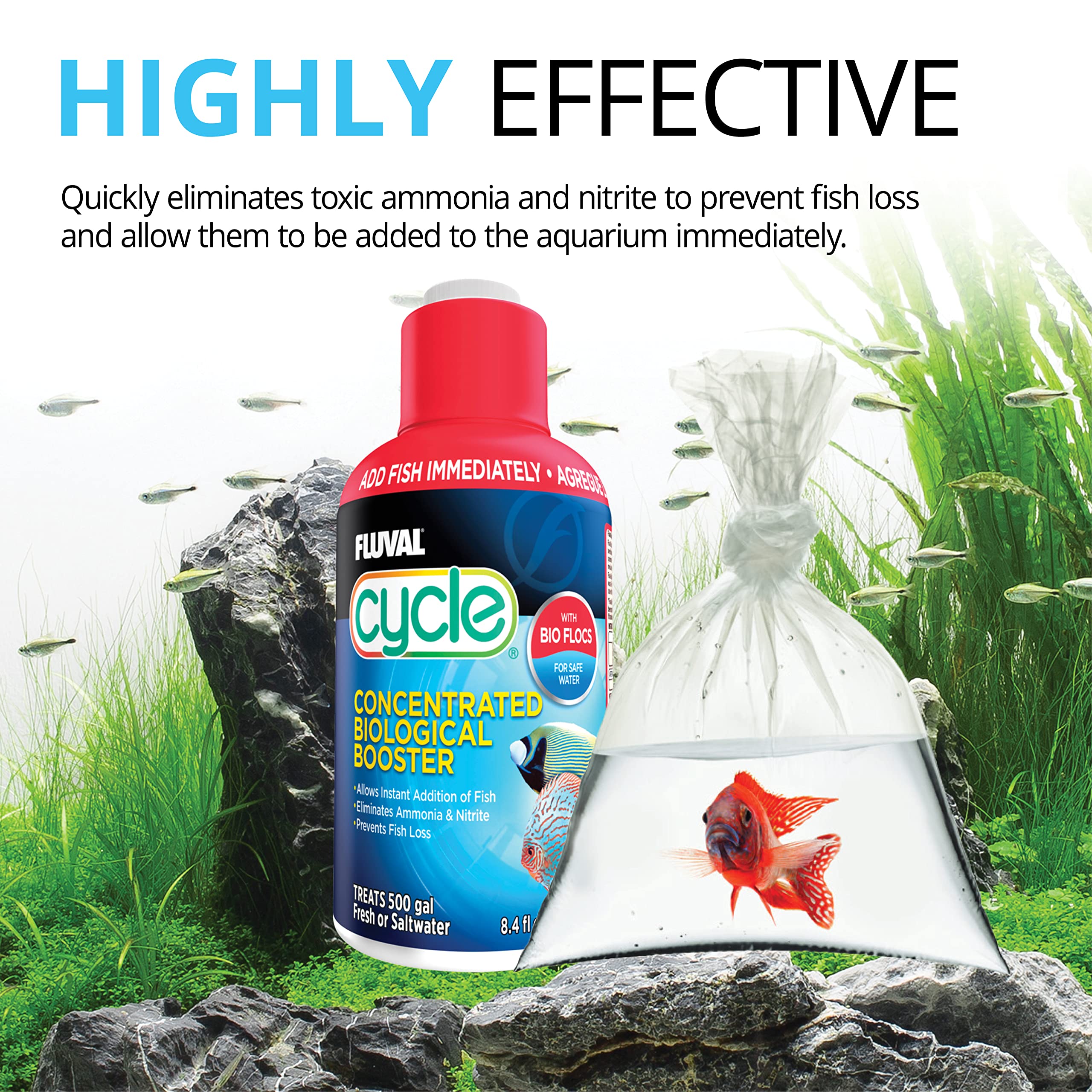Fluval Biological Enhancer for Aquariums, 67-Ounce, Plastic, White, Model A8352