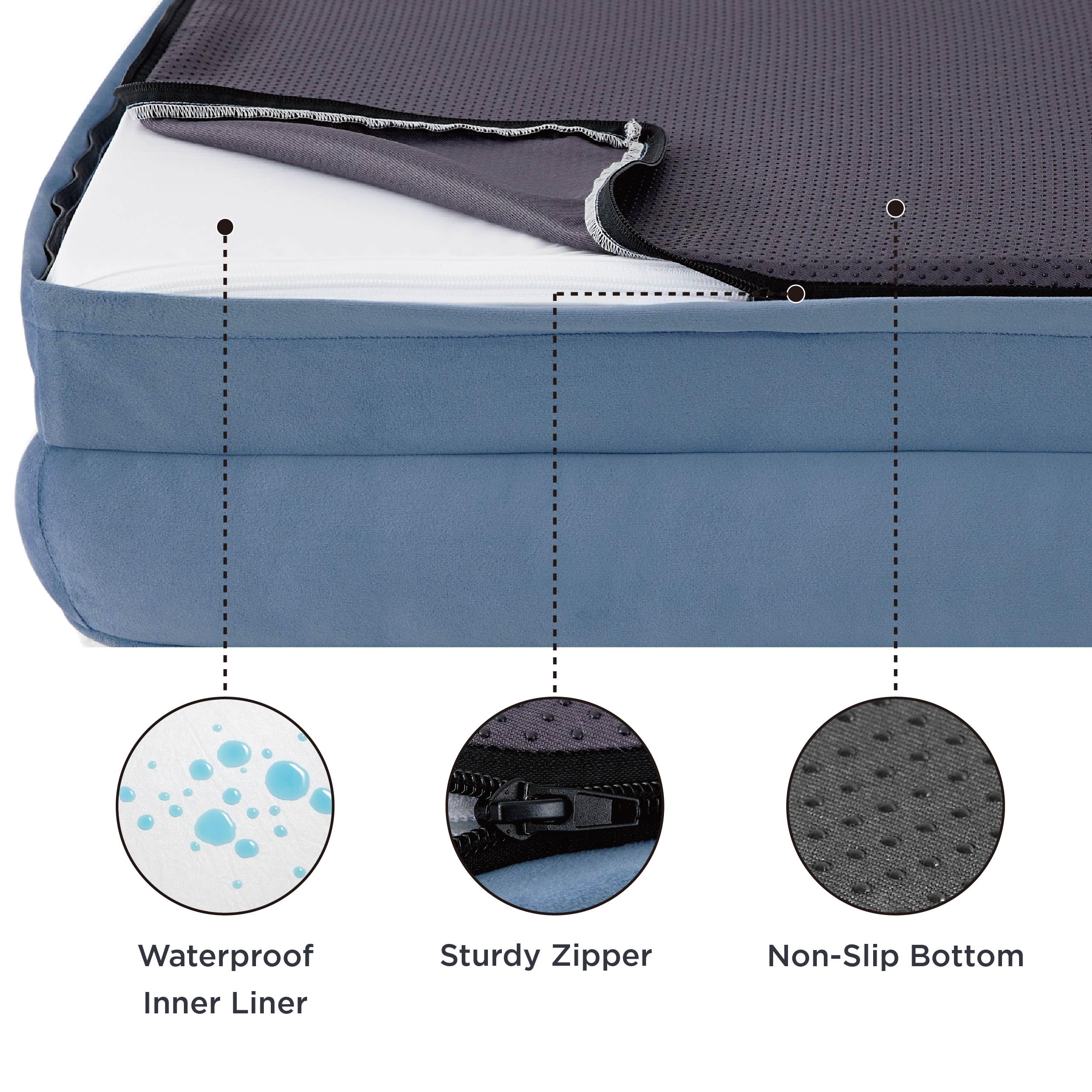 Bedsure Orthopedic Dog Bed For Medium Dogs - Calming Dog Sofa With Luxurious Short Plush, Pet Couch Bed With Removable Washable