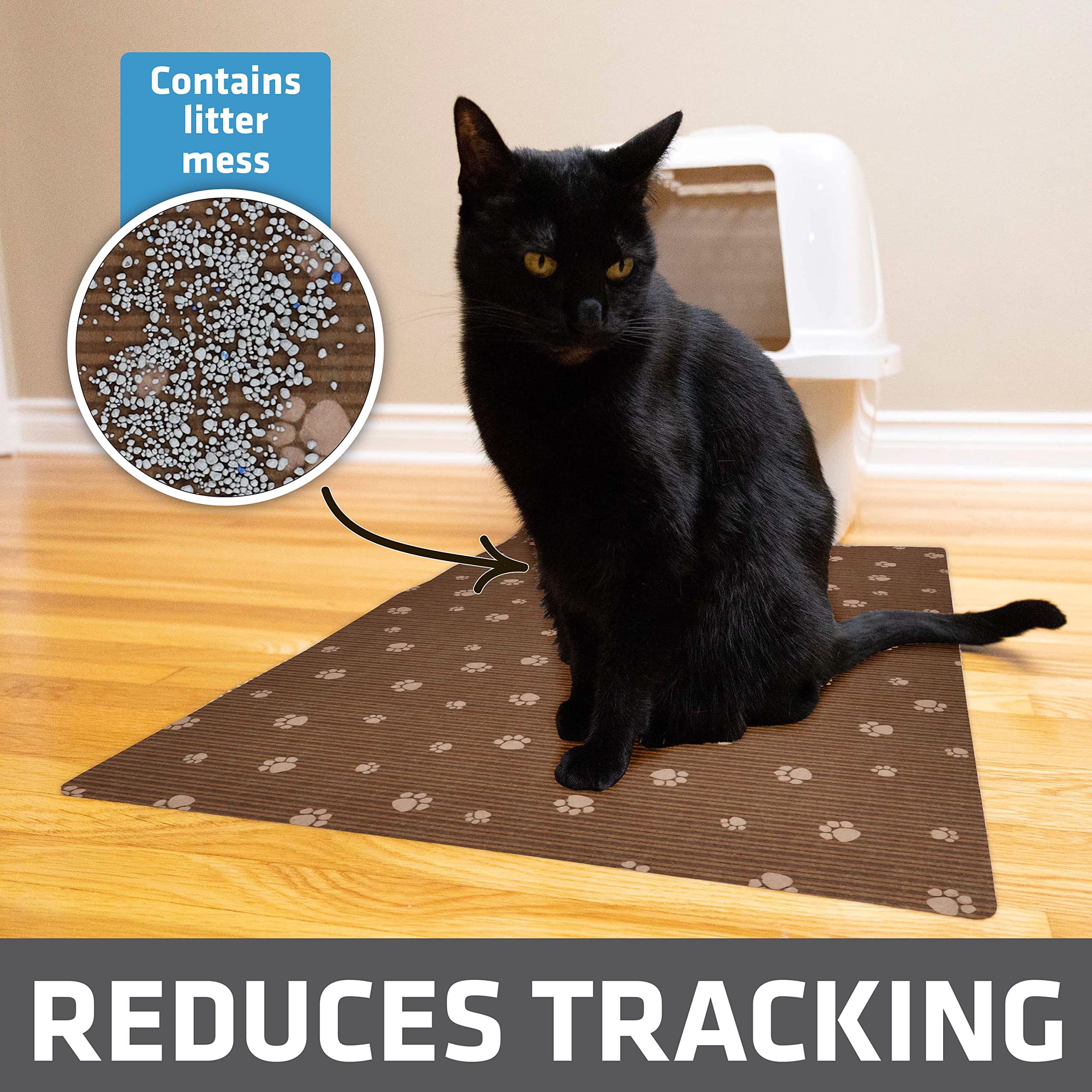 Drymate Original Cat Litter Mat, Contains Mess From Box For Cleaner Floors, Urine-Proof, Soft On Kitty Paws -Absorbent/Waterproo