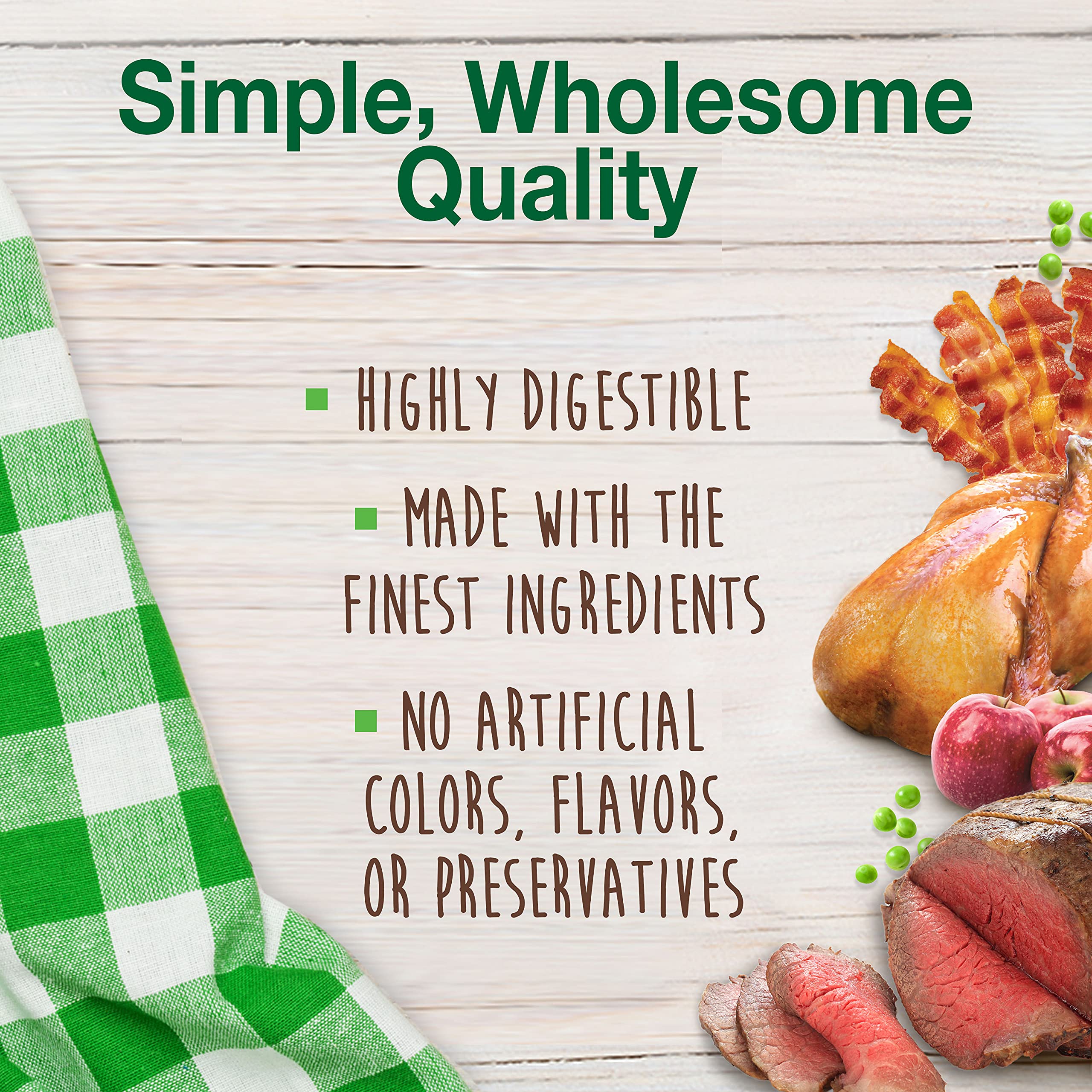 Nylabone Healthy Edibles Natural Puppy Chews Long Lasting Treats for Puppies, Roast Beef, Apple & Bacon Flavor, X-Small/Petite (
