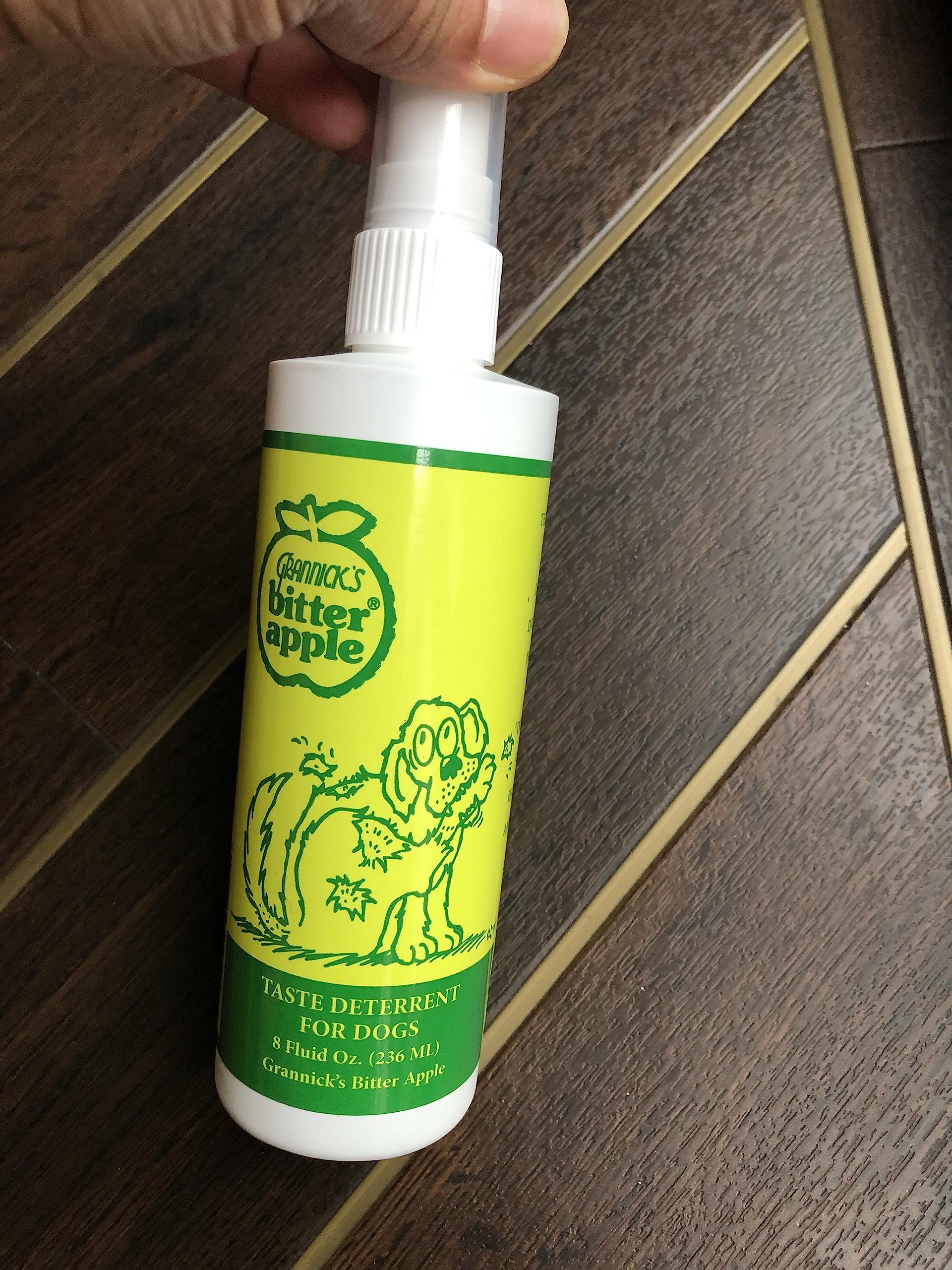 Grannick'S Bitter Apple Liquid 1, 8 Oz Chewing Deterrent Spray, Anti Chew Behavior Training Aid For Dogs And Cats; Stops Destructive Chewing Licking Of Bandages, Paws, Shoes, Fur, Doors And Furniture