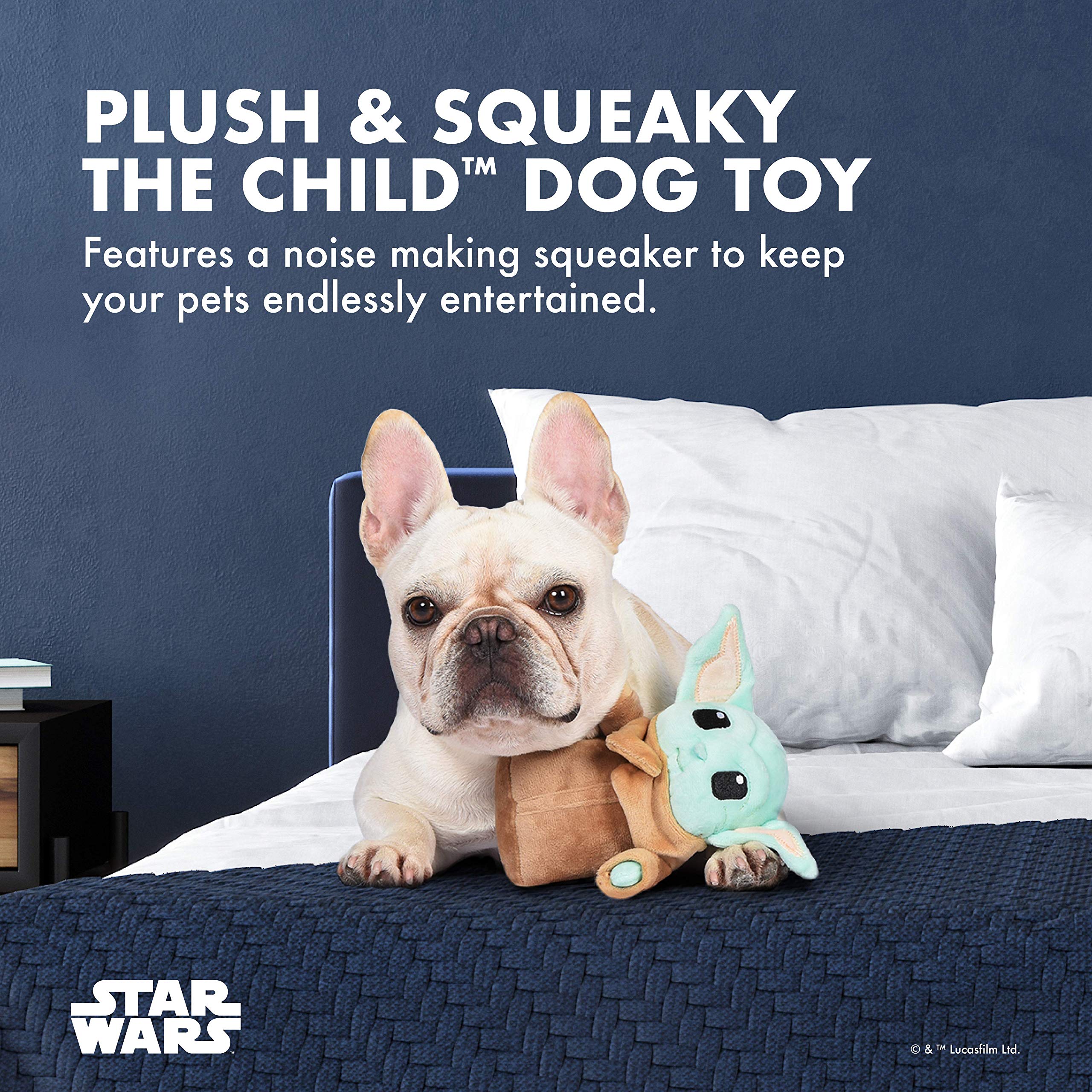 Star Wars For Pets Mandalorian The Child Plush Figure Dog Toy | 6 Inch Small Dog Toy From The Mandalorian - Soft And Plush Dog Toys, Safe Fabric Squeaky Dog Toy For All Dogs