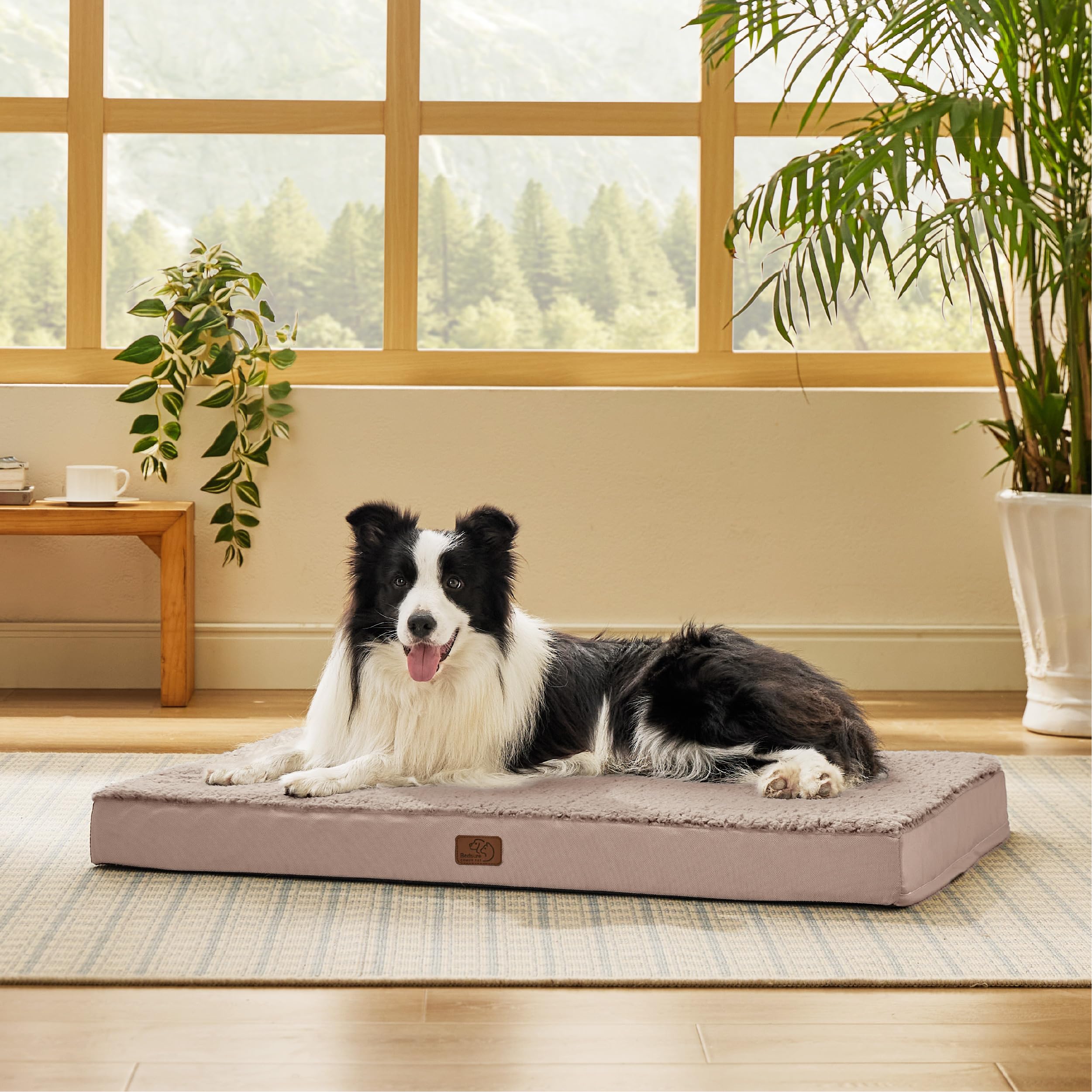 Bedsure Dog Bed For Large Dogs - Orthopedic Waterproof Puppy Beds With Removable Washable Cover, Egg Crate Foam Pet Mat, Suitabl