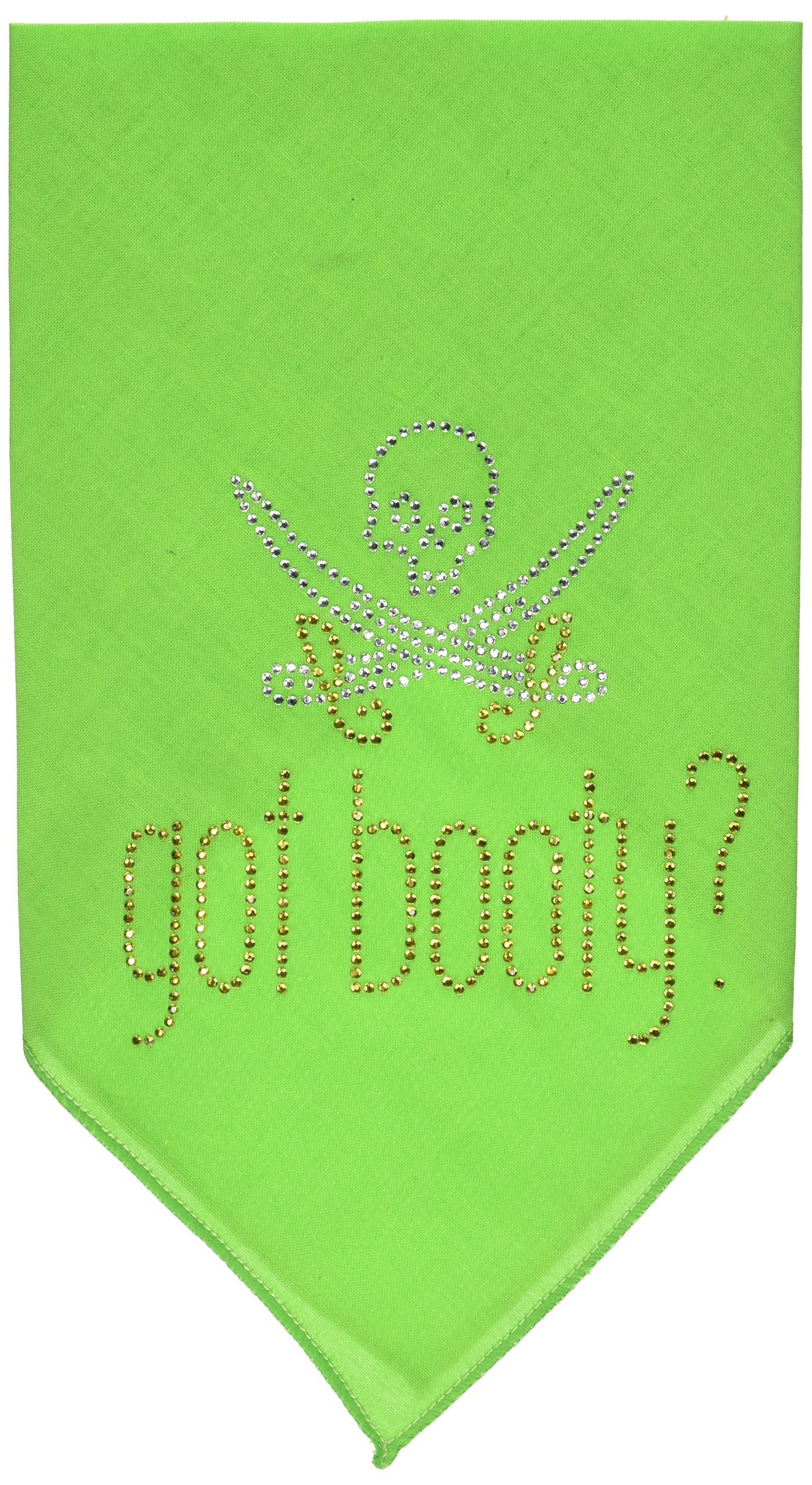 Mirage Pet Products Got Booty Rhinestone Bandana, Small, Lime Green