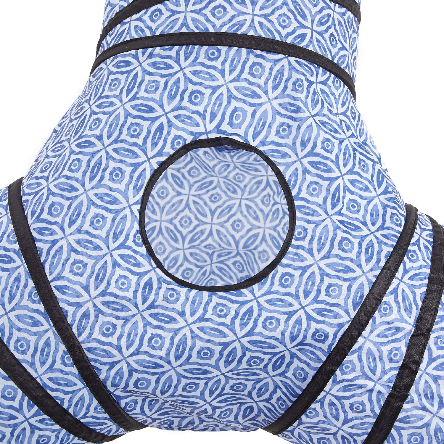 Tempcore 3-Way Cat Tunnel Tube - Collapsible Indoor Play Toy, Blue-Coin Polyester for Cats, Kittens, and Small Pets