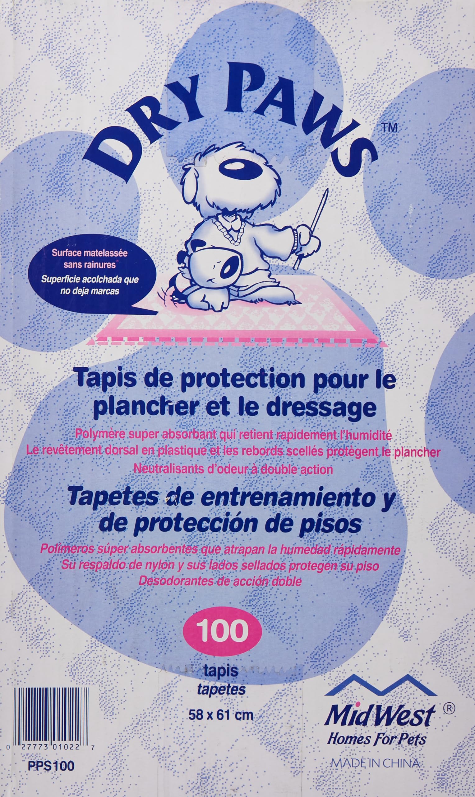 Midwest Homes for Pets Dry Paws Training and Floor Protection Pads, 100-Count