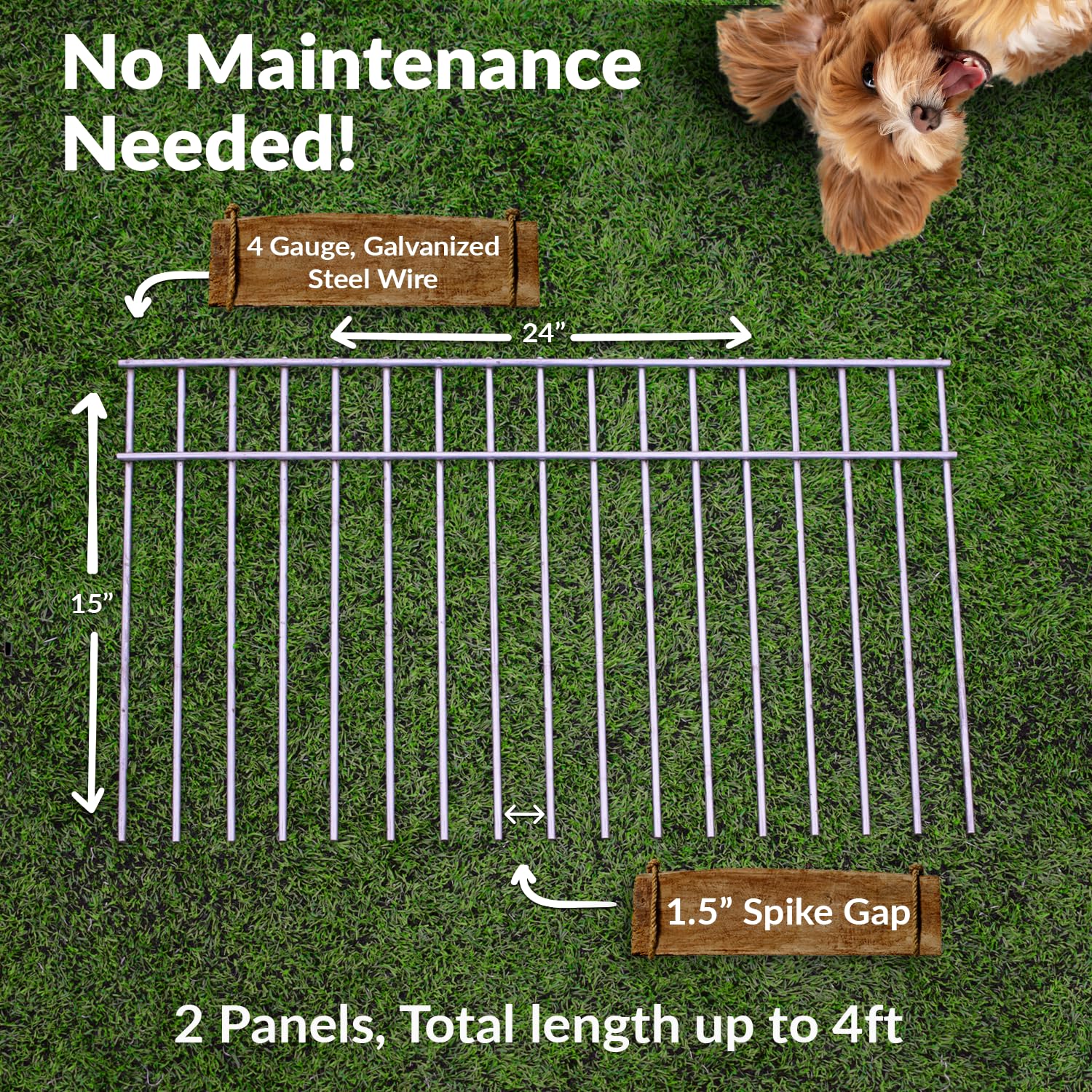 Dig Defence 2 Pack, 24   (L) x 15   (H) Original Animal Barrier Fence - X-Large No Dig Fence for Dogs & Rabbits, Durable Outdoor