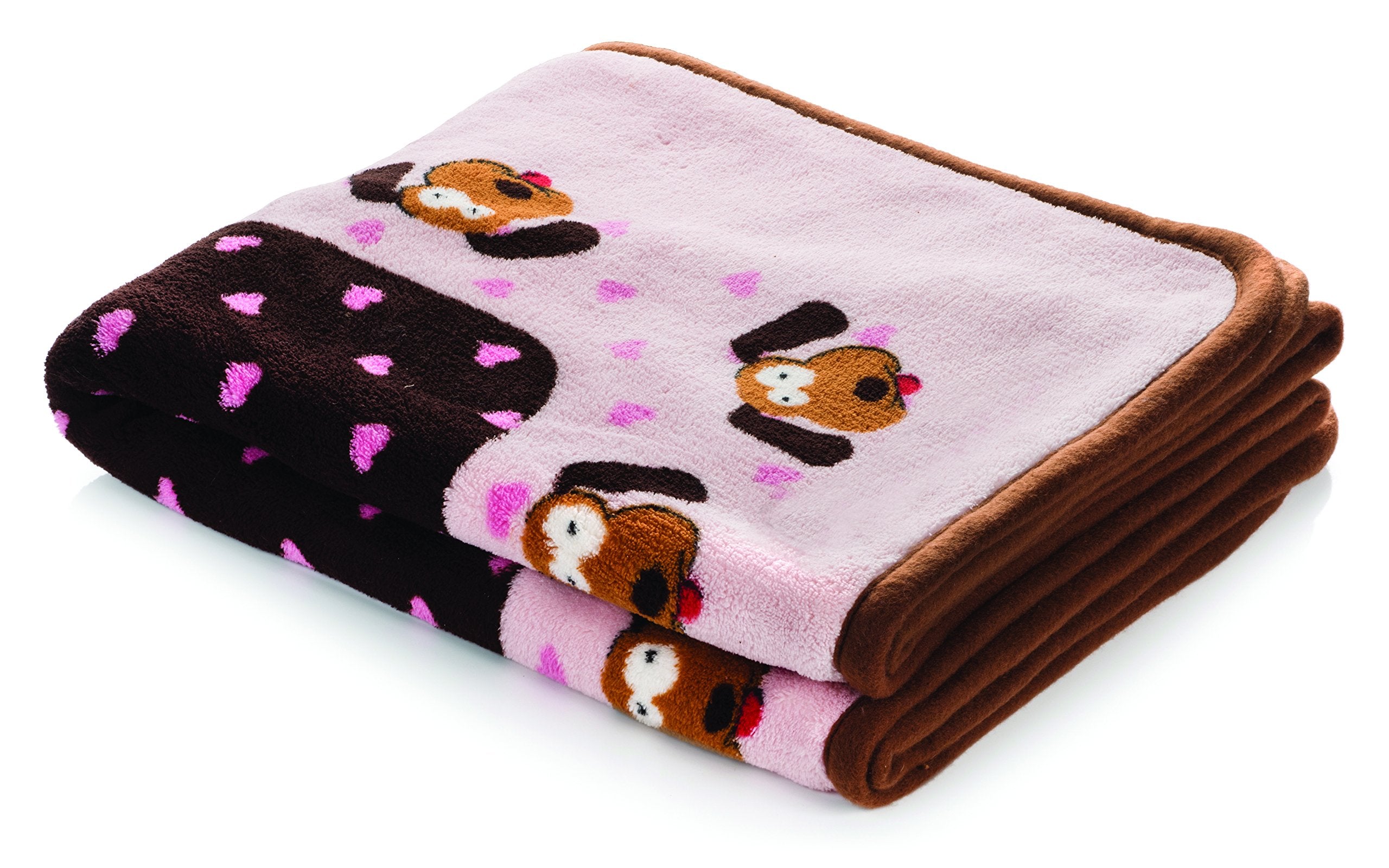 Snuggle Puppy Blanket For Pets - Extra Soft And Long Lasting - Pink Pattern