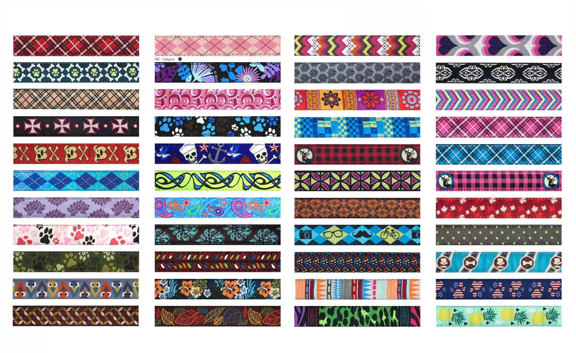 RC Pet Products Adjustable Dog Clip Collar, Medium, 1" Nylon, Pitter Patter Chocolate, Model PE-53004183