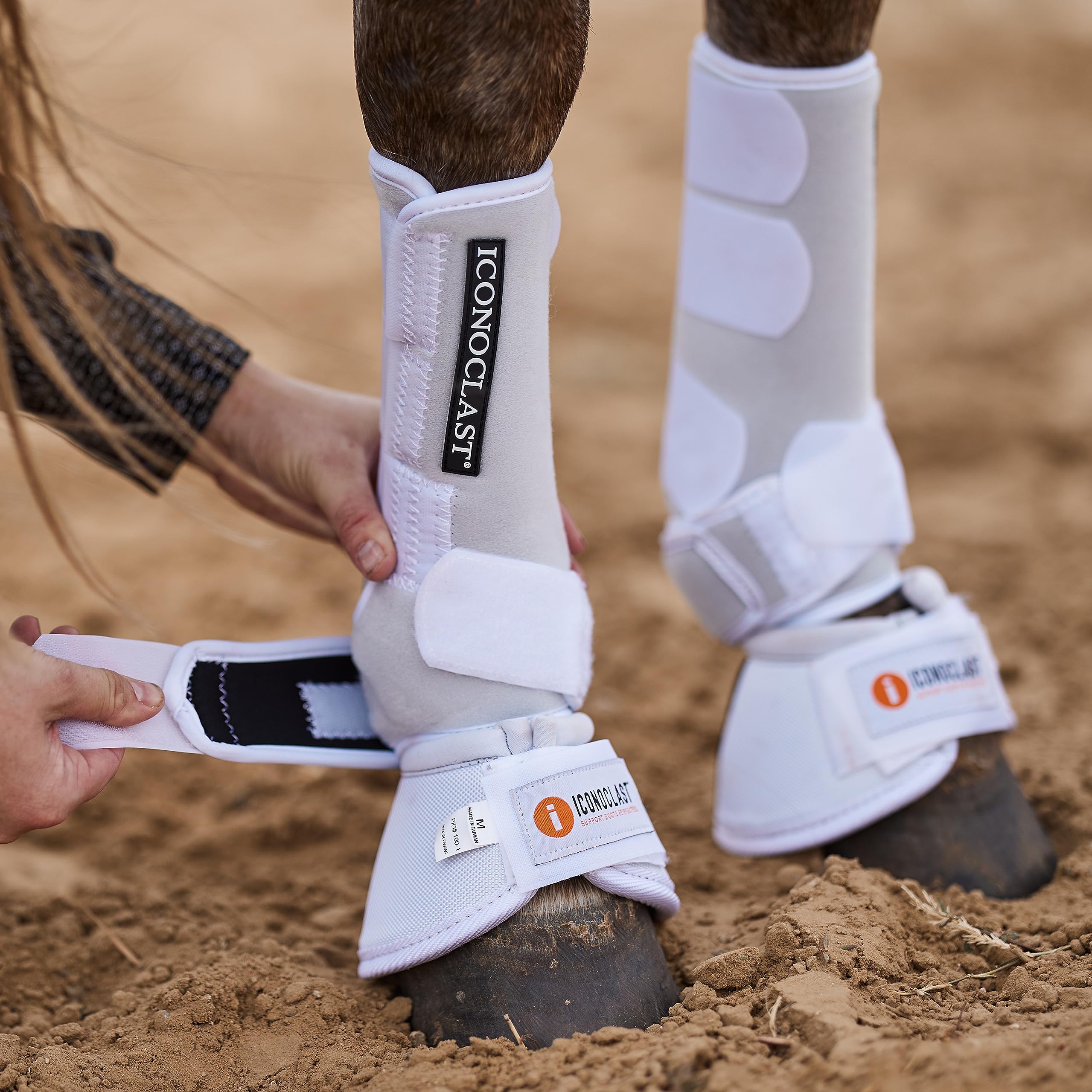 Iconoclast Front Orthopedic Support Boots Med White