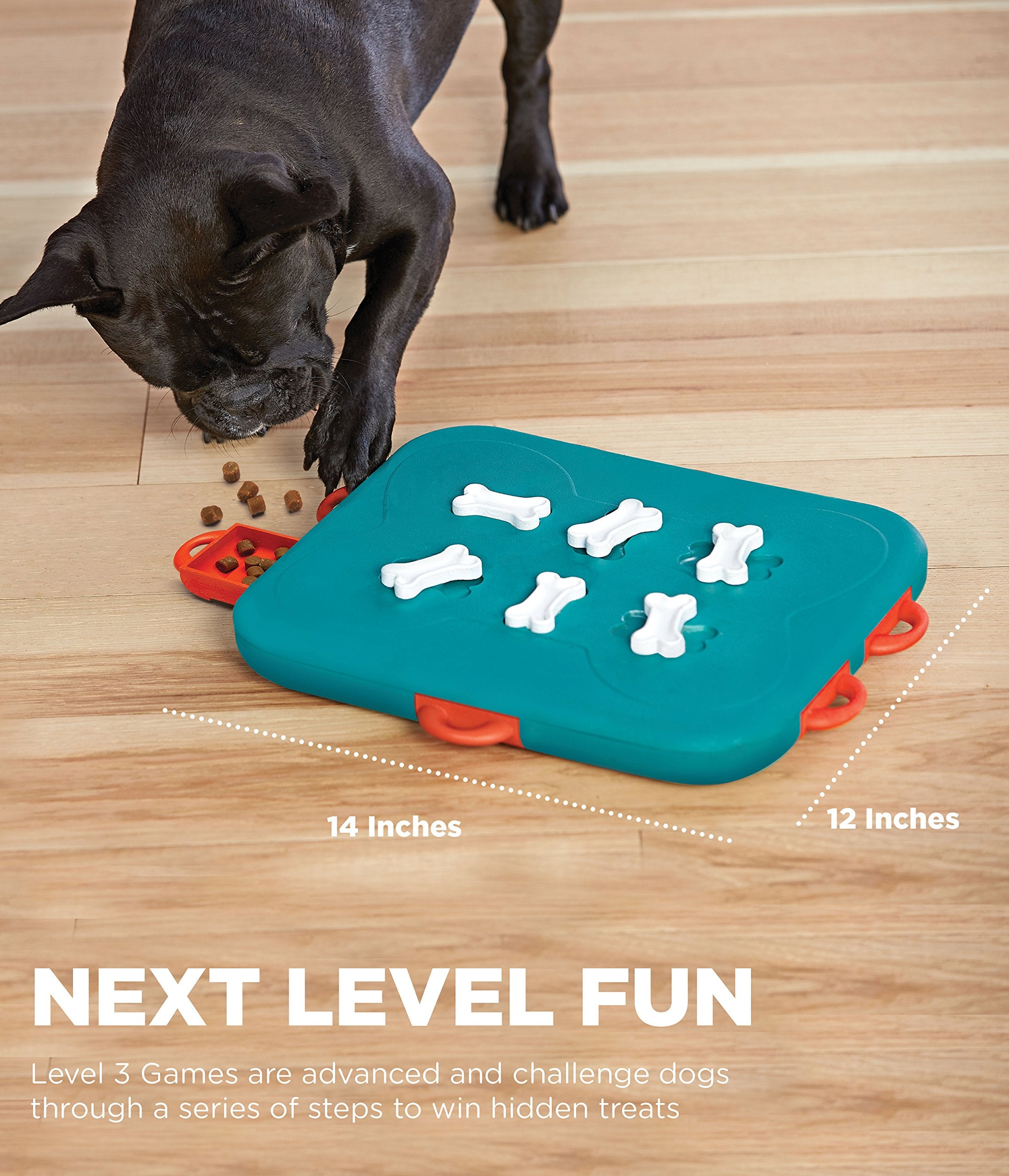 Outward Hound by Nina Ottosson Dog Casino Treat Puzzle Enrichment Toy, Level 3 Advanced, Turquoise