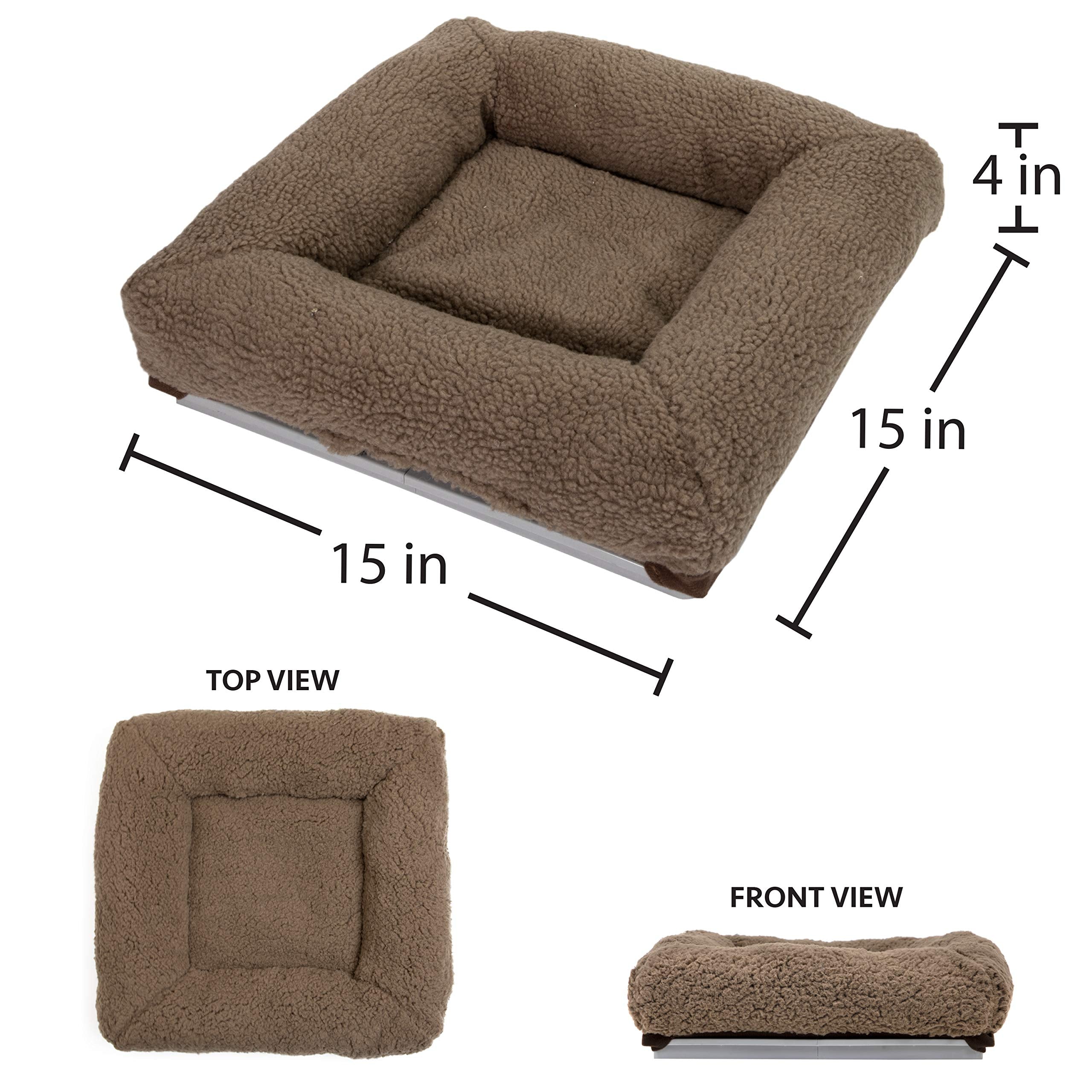 Kitty City Cat Scratchers with Cushion, 15x15x4 Inches, Brown, Polyester, Model CM-10092