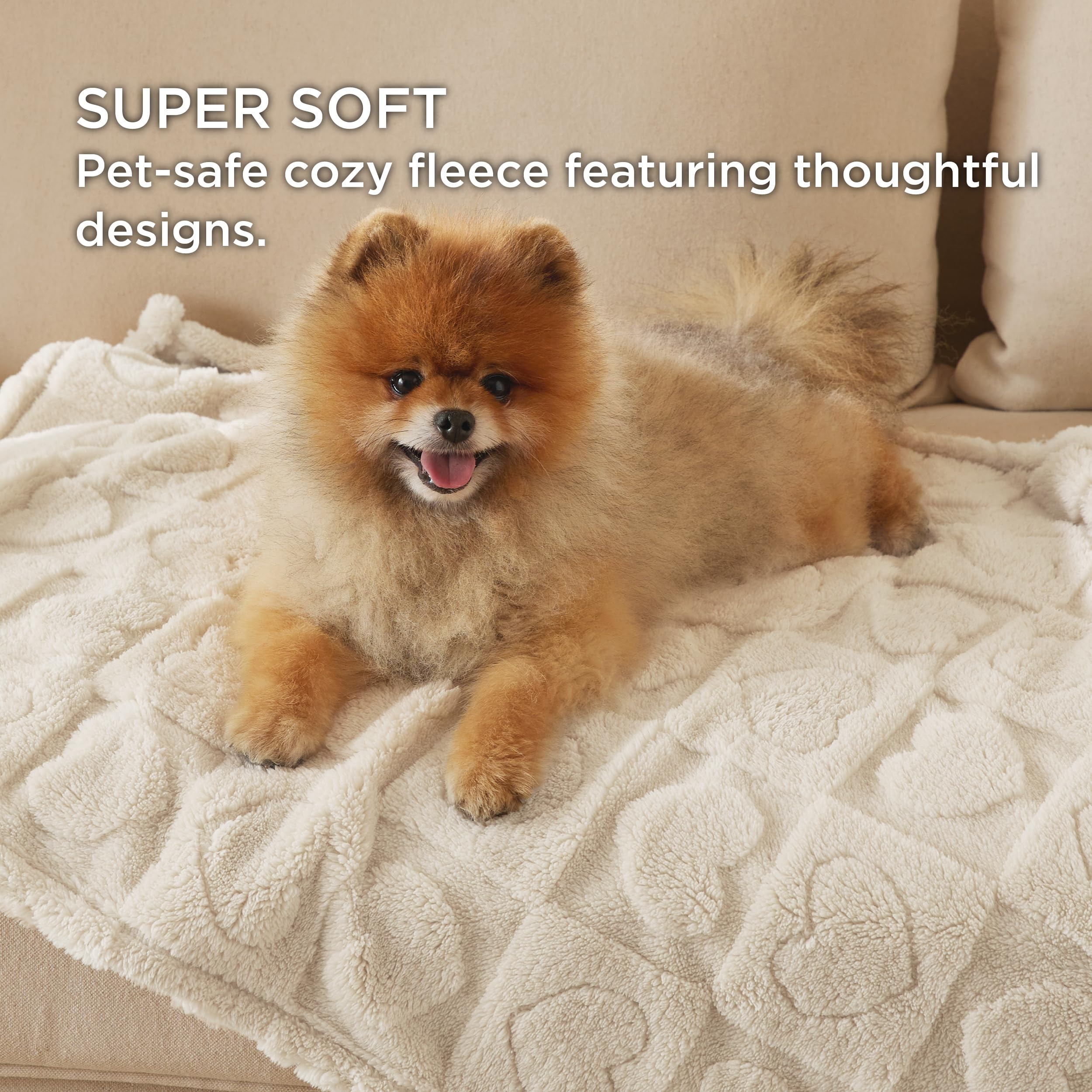 Bedsure 1 Pack 2 Dog Blankets For Small Dogs - 2Pcs Washable Soft Fluffy Puppy Blanket With Premium 300Gsm Coral Fleece, Cozy Ca