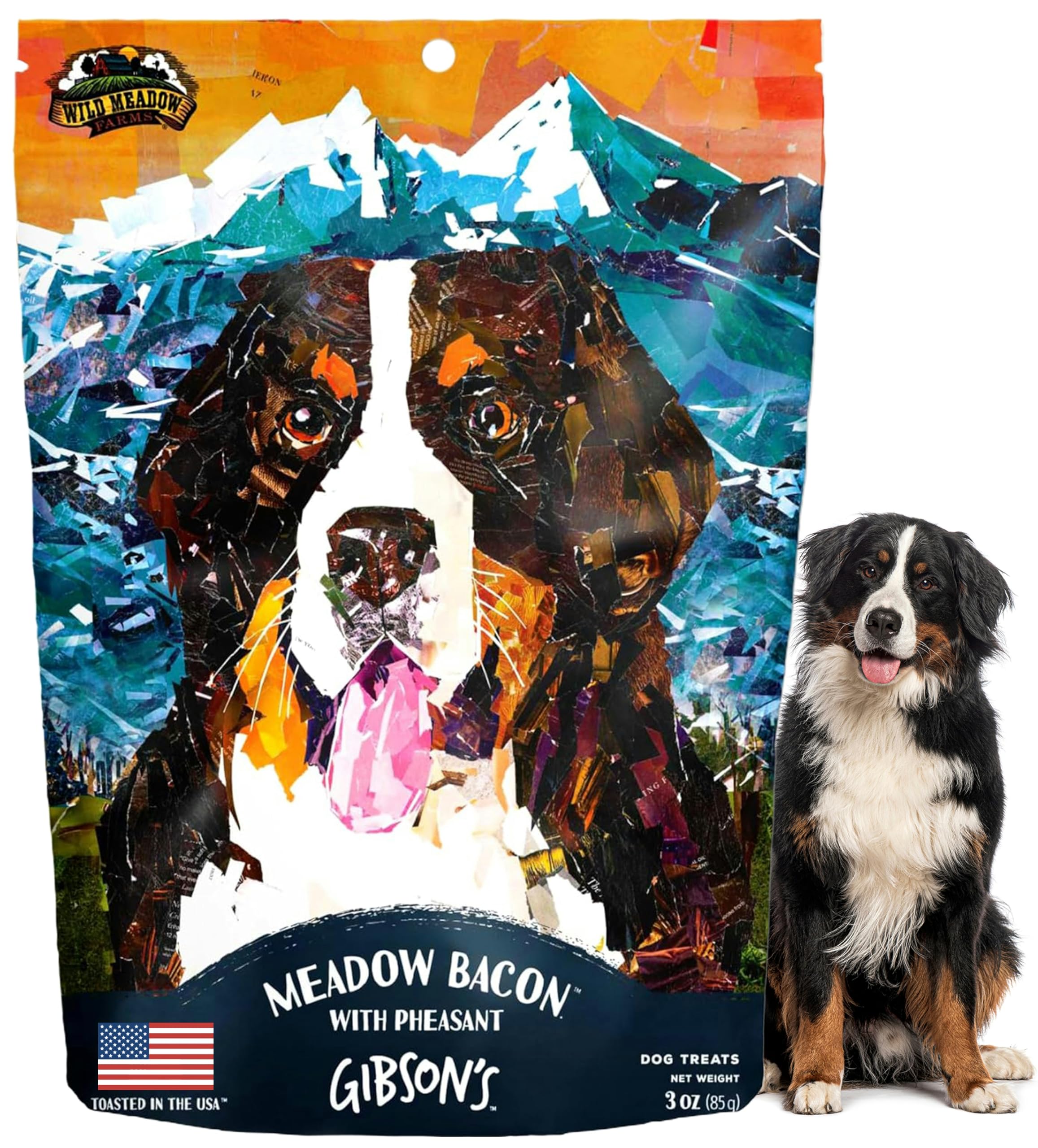 Wild Meadow Farms - Gibsons Meadow Bacon with Pheasant, Soft Jerky Dog Treats, Crafted with Real Meat, Aromatic, and Grain-Free