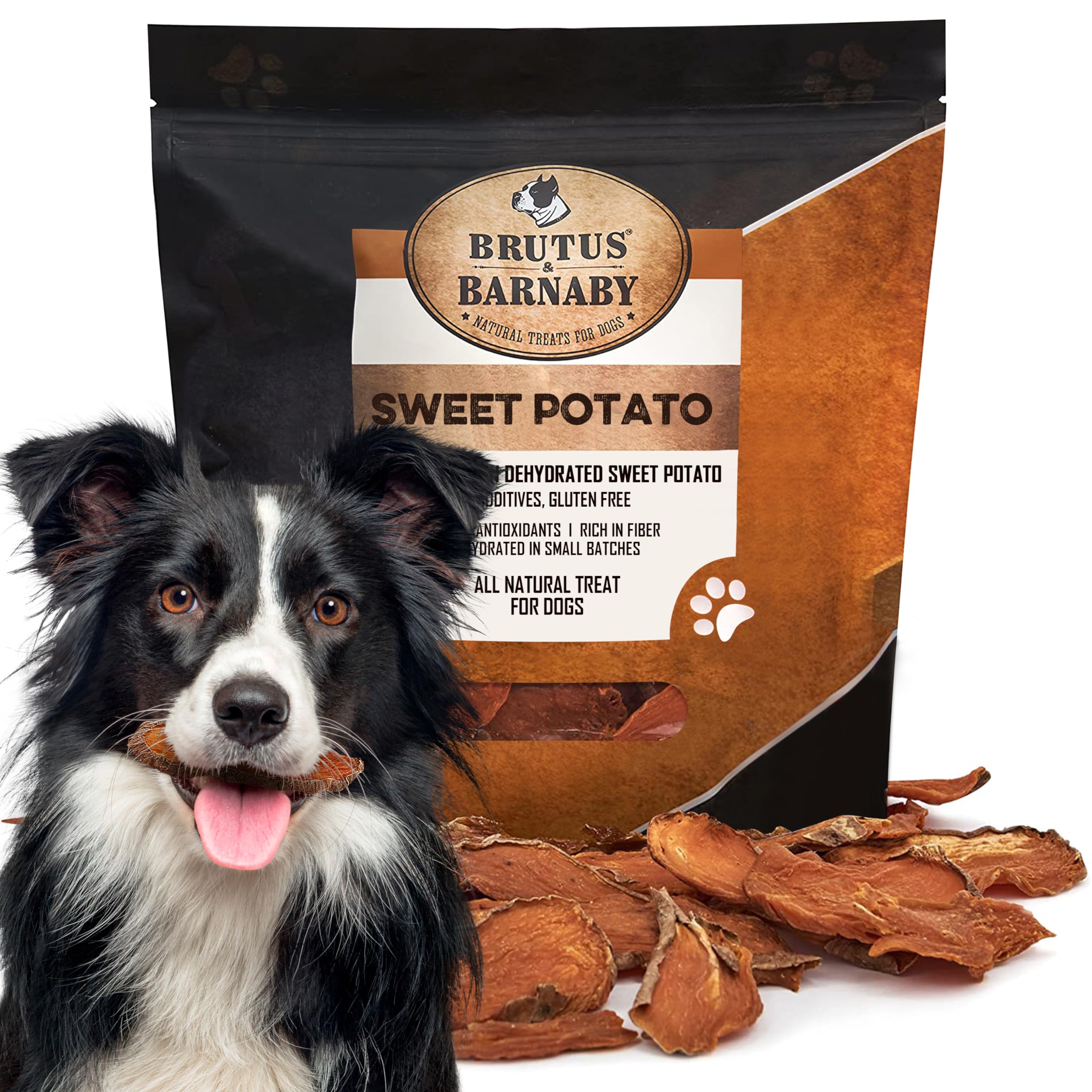 Sweet Potato Slices For Dogs - Single Ingredient Grain Free Dog Treats, Best High Anti-Oxidant Healthy 100% Natural Thick Cut Dr