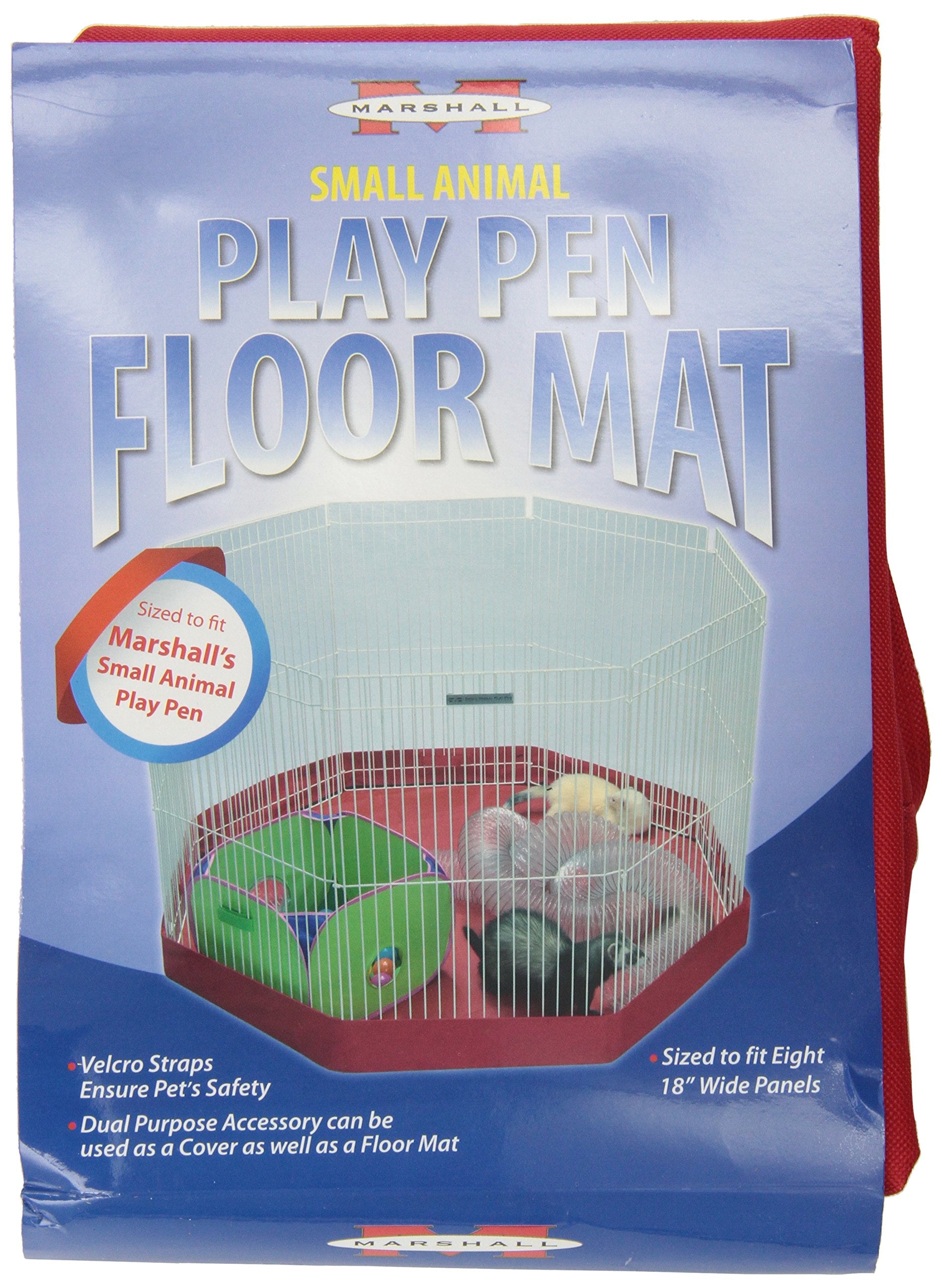 Marshall Pet Products Smr00261 Small Animal Fabric 8-Panel Play Pen Mat Cover, Colors Vary