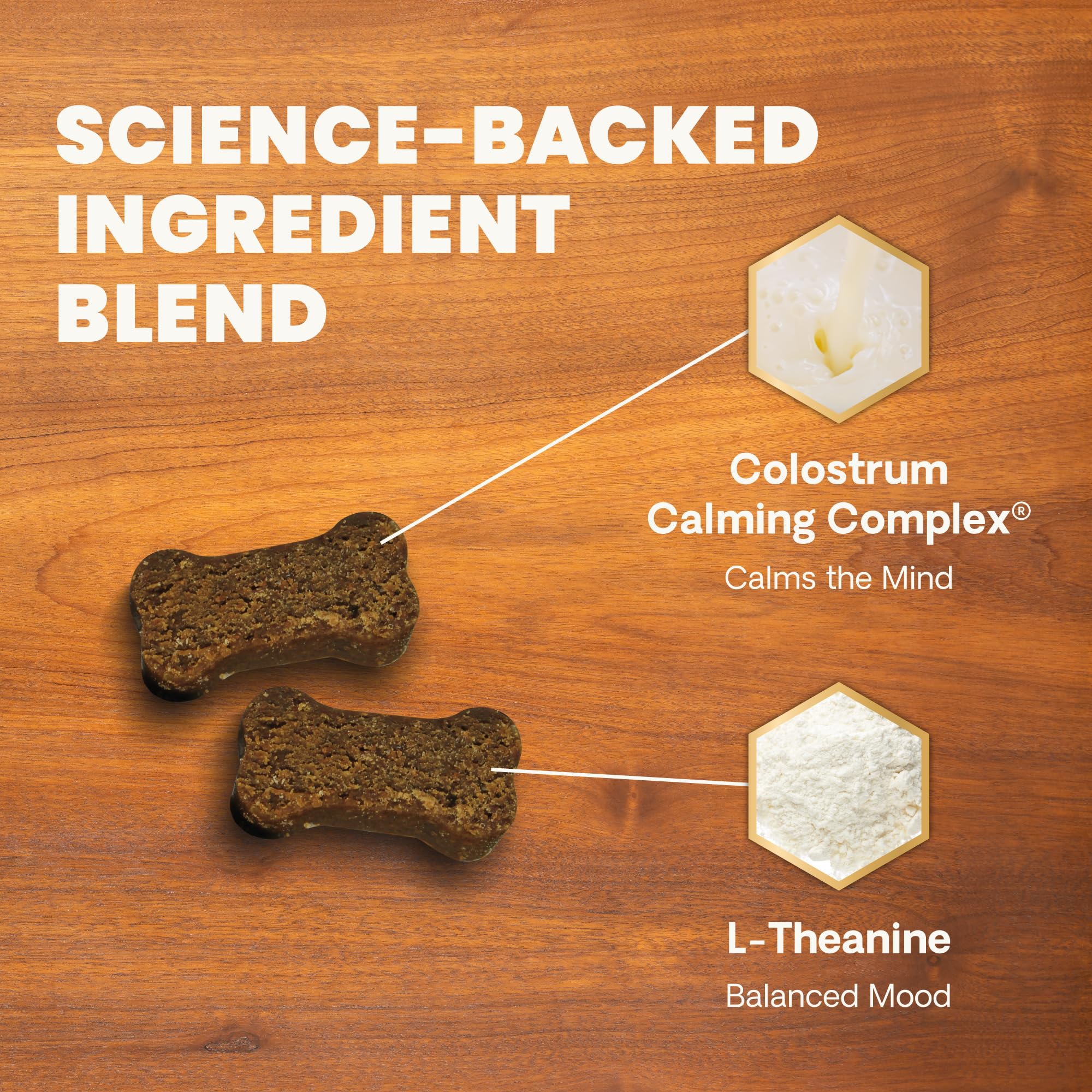 VETRISCIENCE Composure Calming Treats for Small Dogs and Puppies Anxiety, Separation Stress, Thunder and Barking - Yummy Chews P