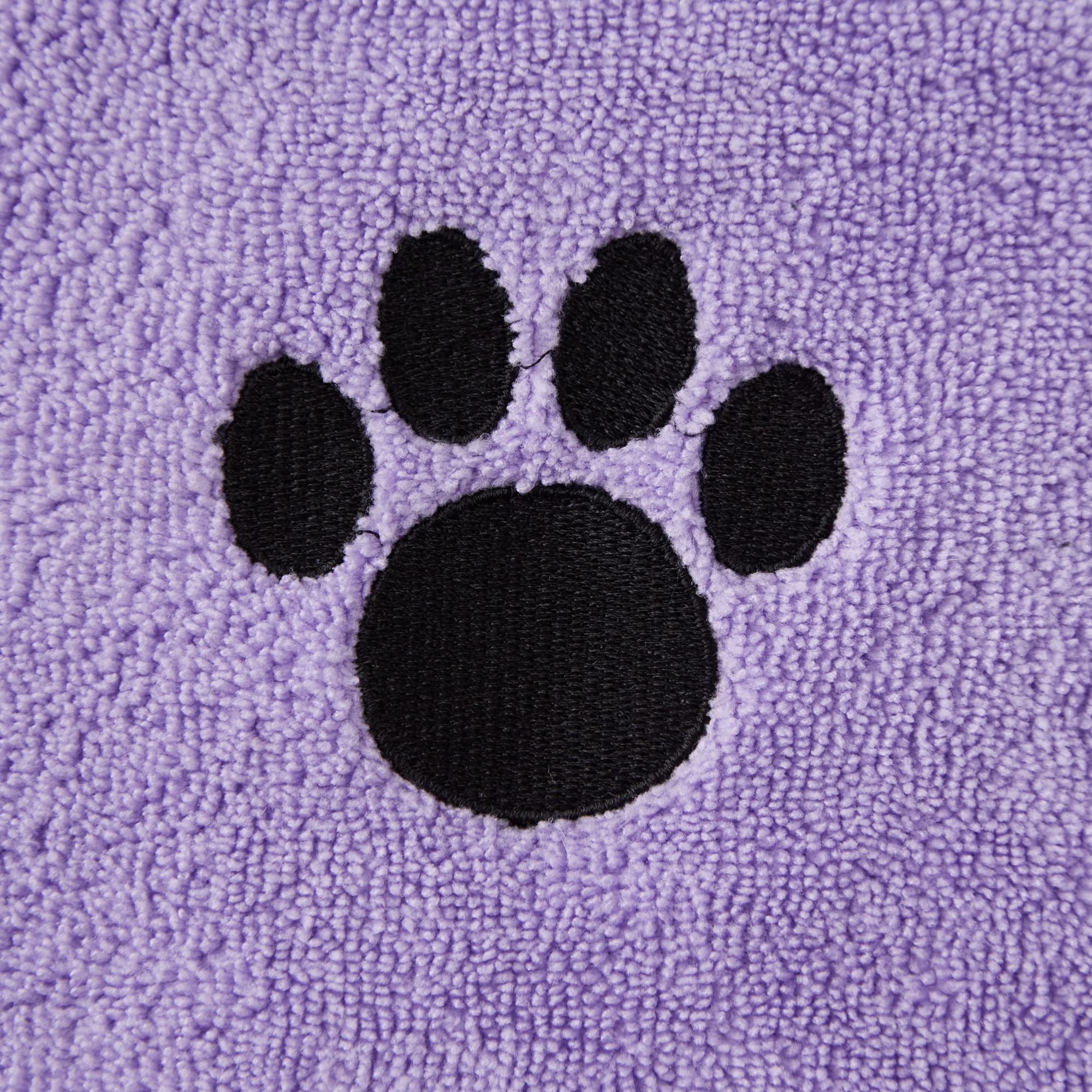 Bone Dry Pet Grooming Microfiber Towel, Embroidered Collection, X-Large,41X23.5, Lavender