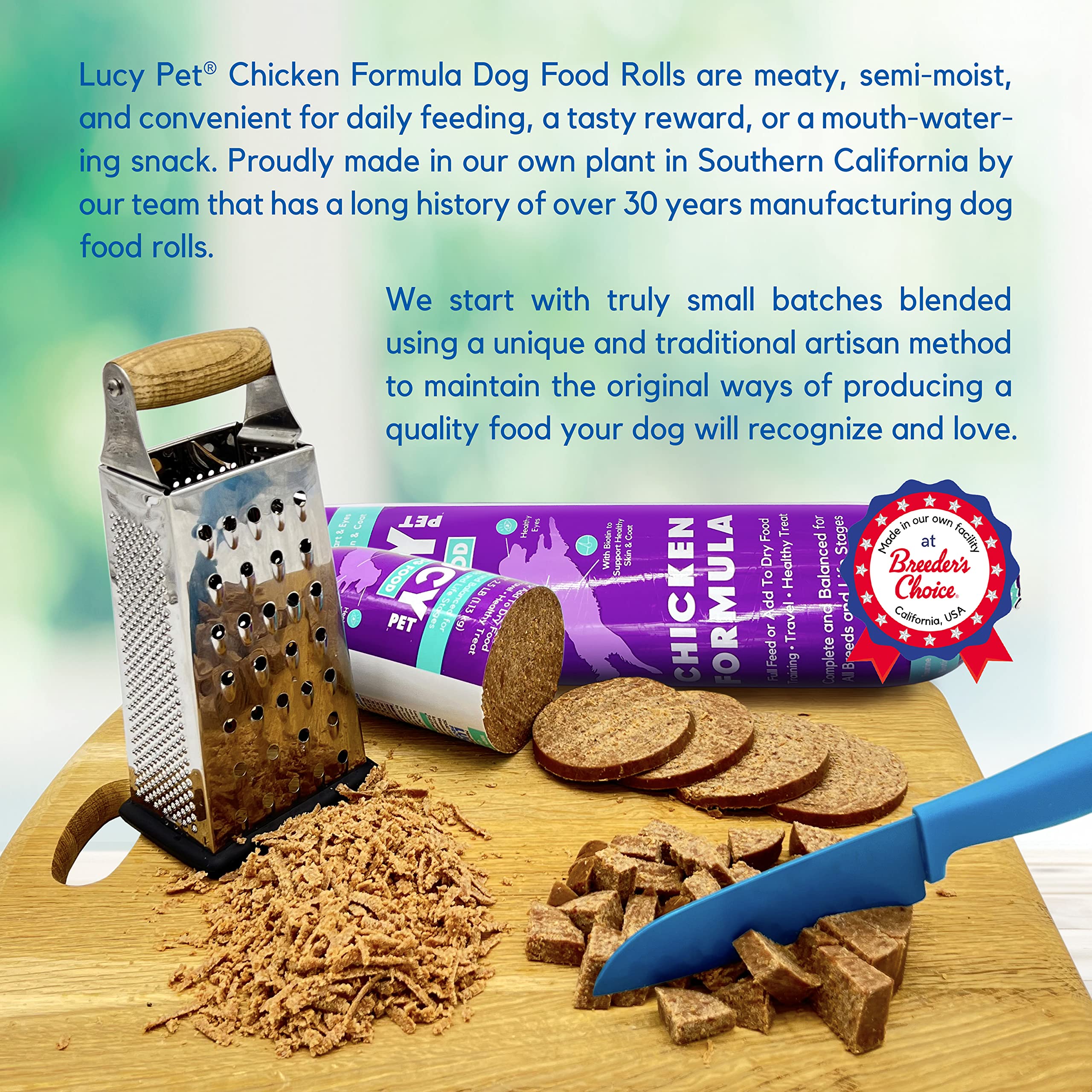 Lucy Pet Products Chicken Formula Dog Food Rolls, 2.75oz/36 Count Box (100600072)