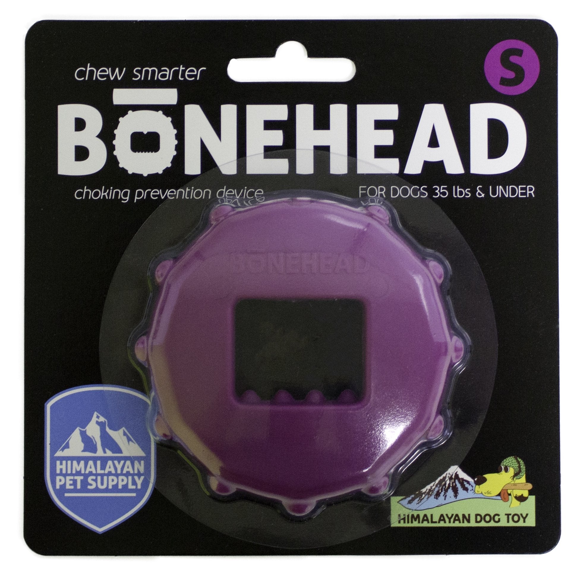 Himalayan Dog Chew Bonehead Small Dog Chew Holder, Secures Chews for Dogs, Chew Smarter and Longer, Stimulate Your Dog, Holds Ya
