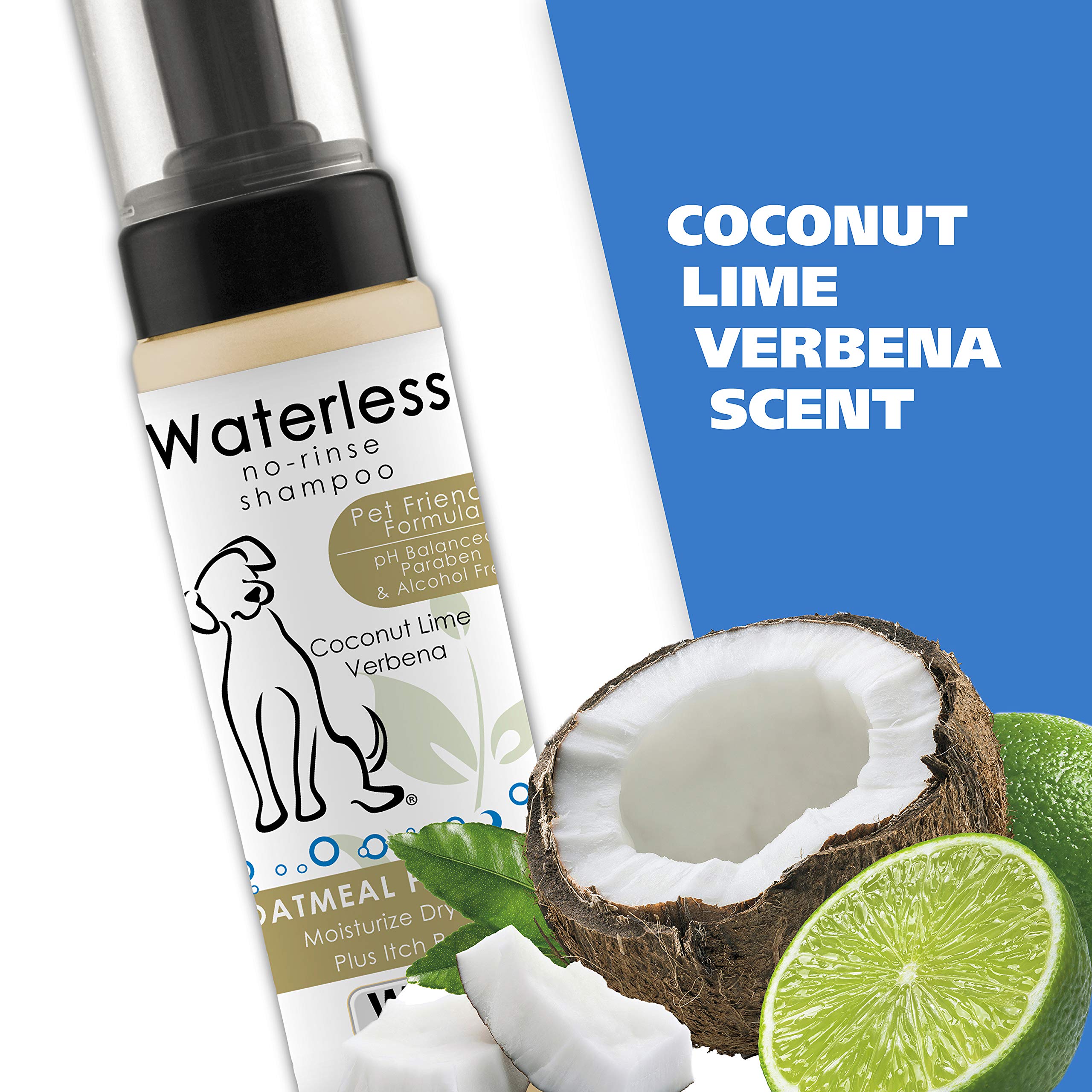 Wahl Waterless No Rinse Shampoo for Dogs & Cats, Oatmeal & Coconut Lime Verbena, 7.1 Fl Oz, Model 820015