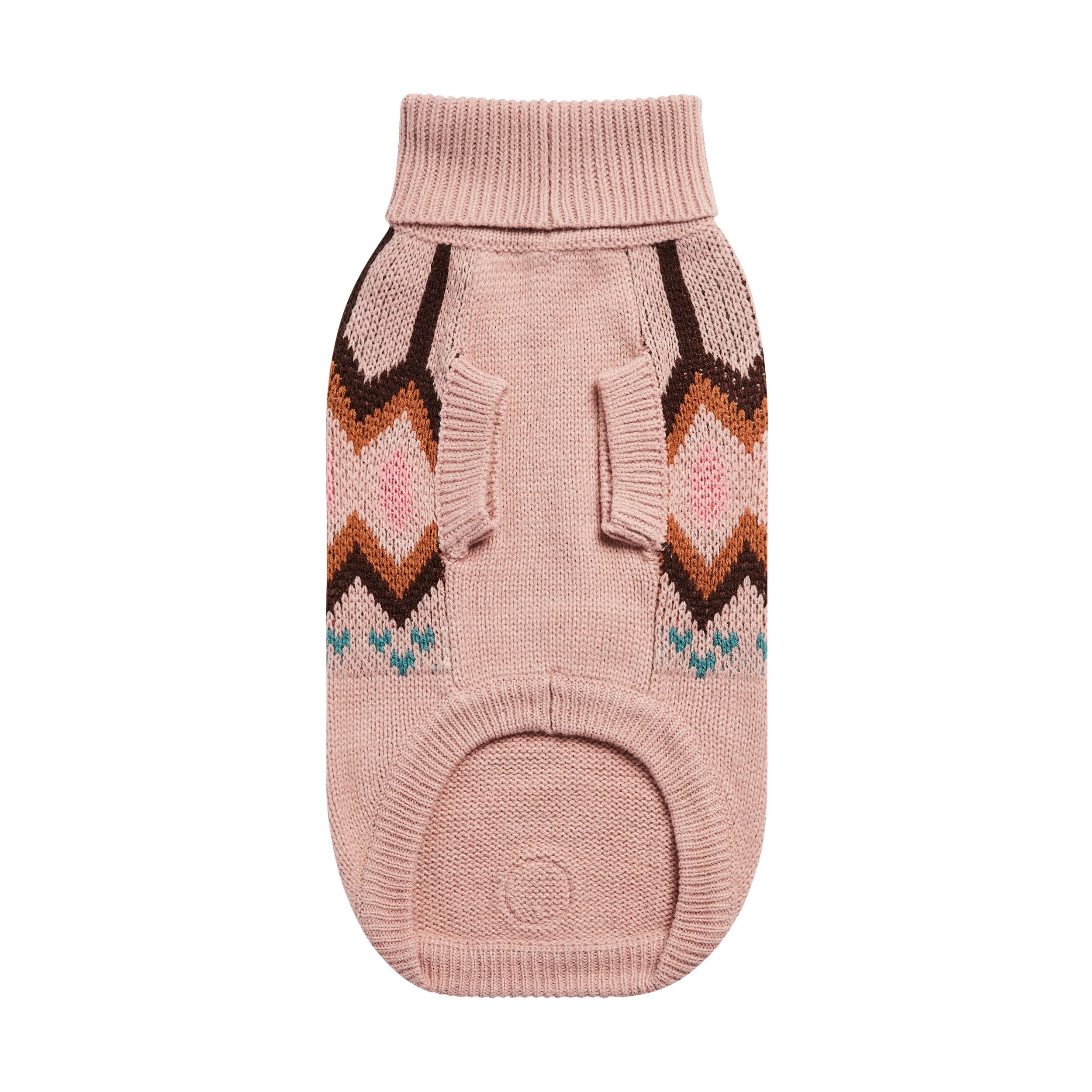 Gf Pet Heritage Sweater Dog Pullover ?Classic Ribbed Knit Sweater For Dogs | Soft & Warm Acrylic | Timeless Design | Small, Medium, Large Pets ?Pink, S