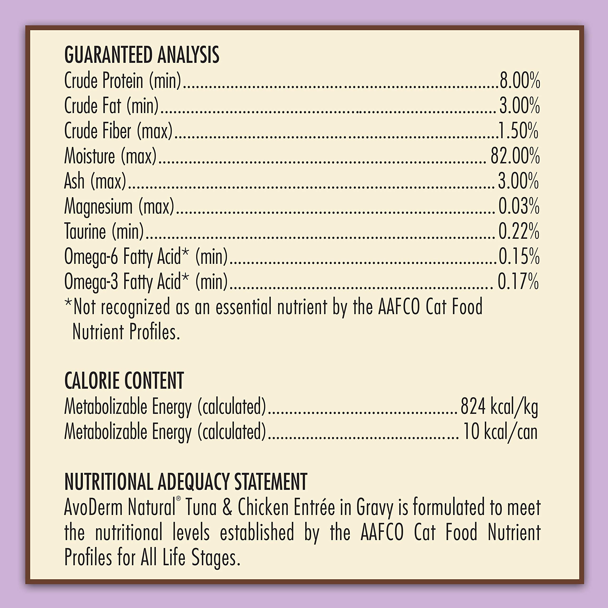 AvoDerm Natural Grain Free Salmon & Chicken Entr  e in Gravy Wet Cat Food 3 oz (Pack of 24)