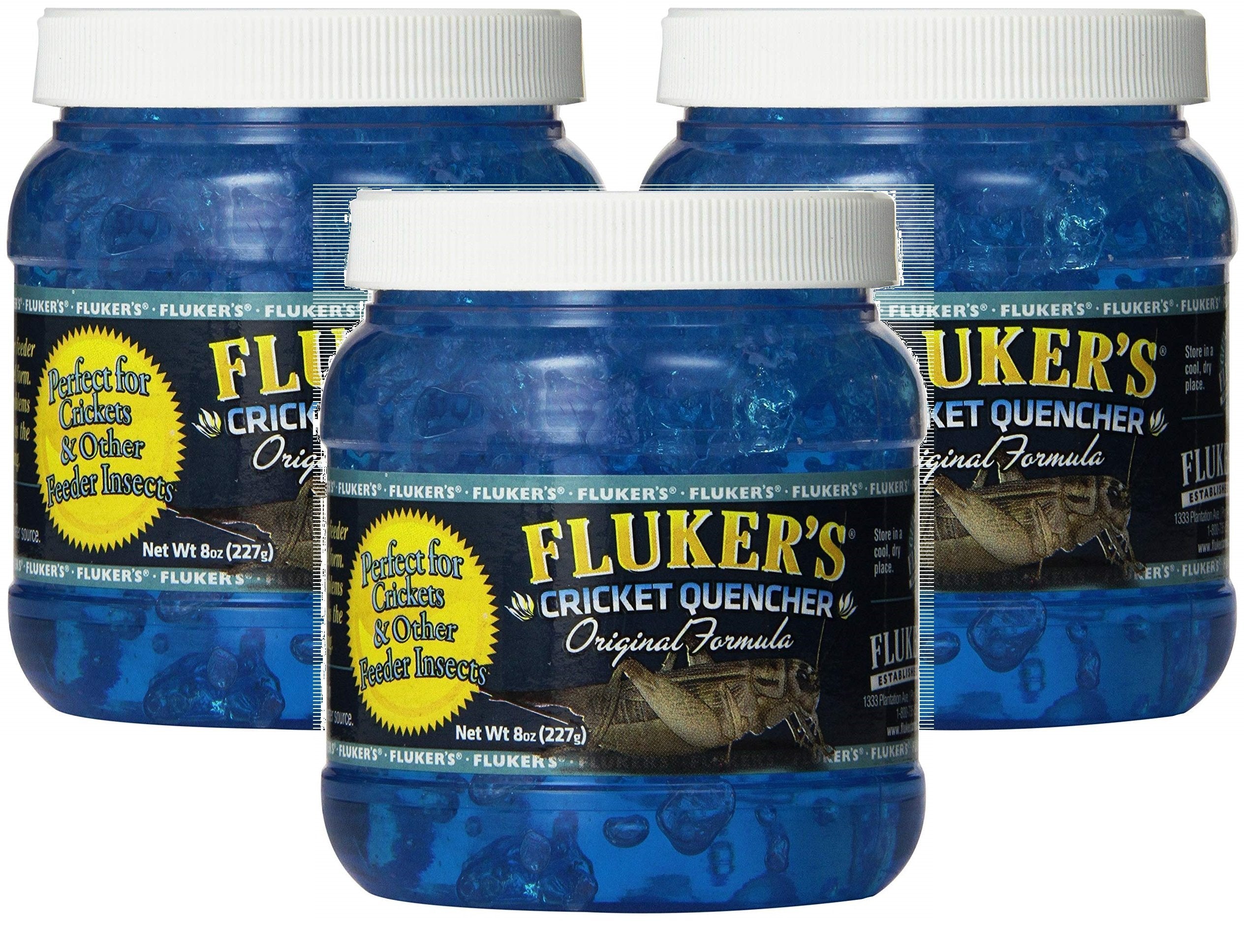 Flukers Cricket Quencher Original Formula, 8 Ounces Each (24 Ounce)