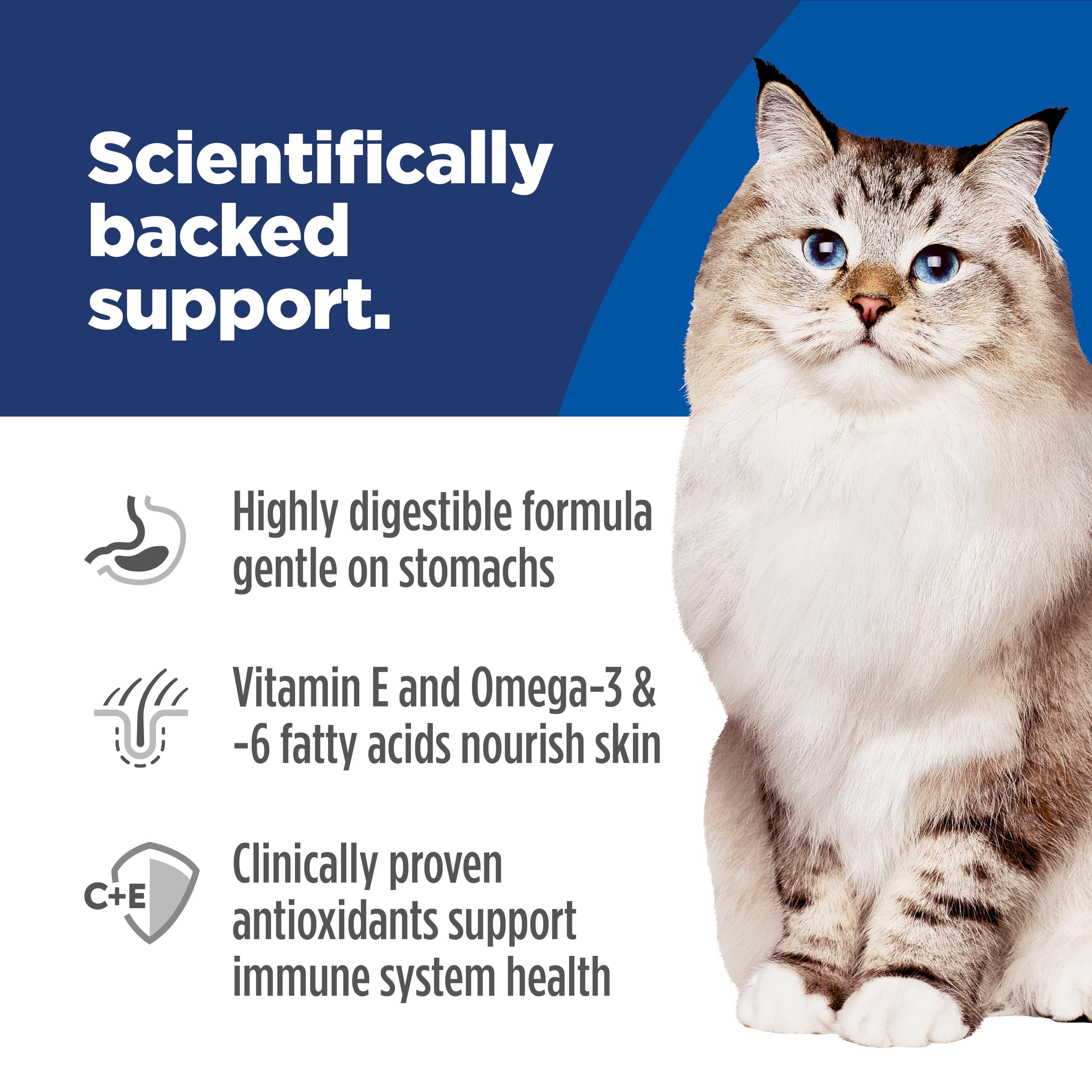 Hills Science Diet Sensitive Stomach & Skin, Adult 1-6, Stomach & Skin Sensitivity Support, Dry Cat Food, Pollock & Barley, 6 l