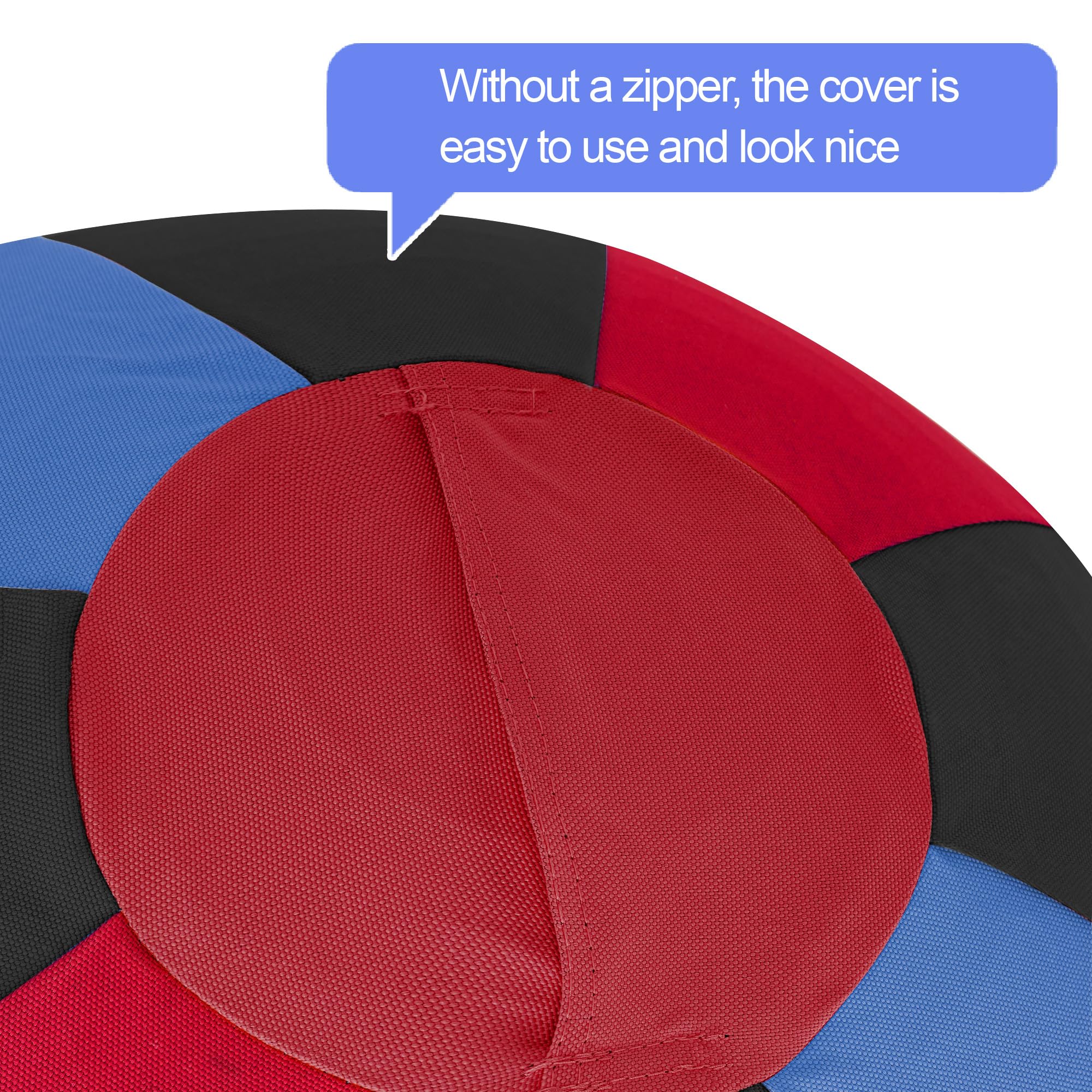 ANC POP Herding Ball for Dogs & Horses, 25" PVC, Red/Blue/Black, Model ANC-CWQ, Includes Hand Pump