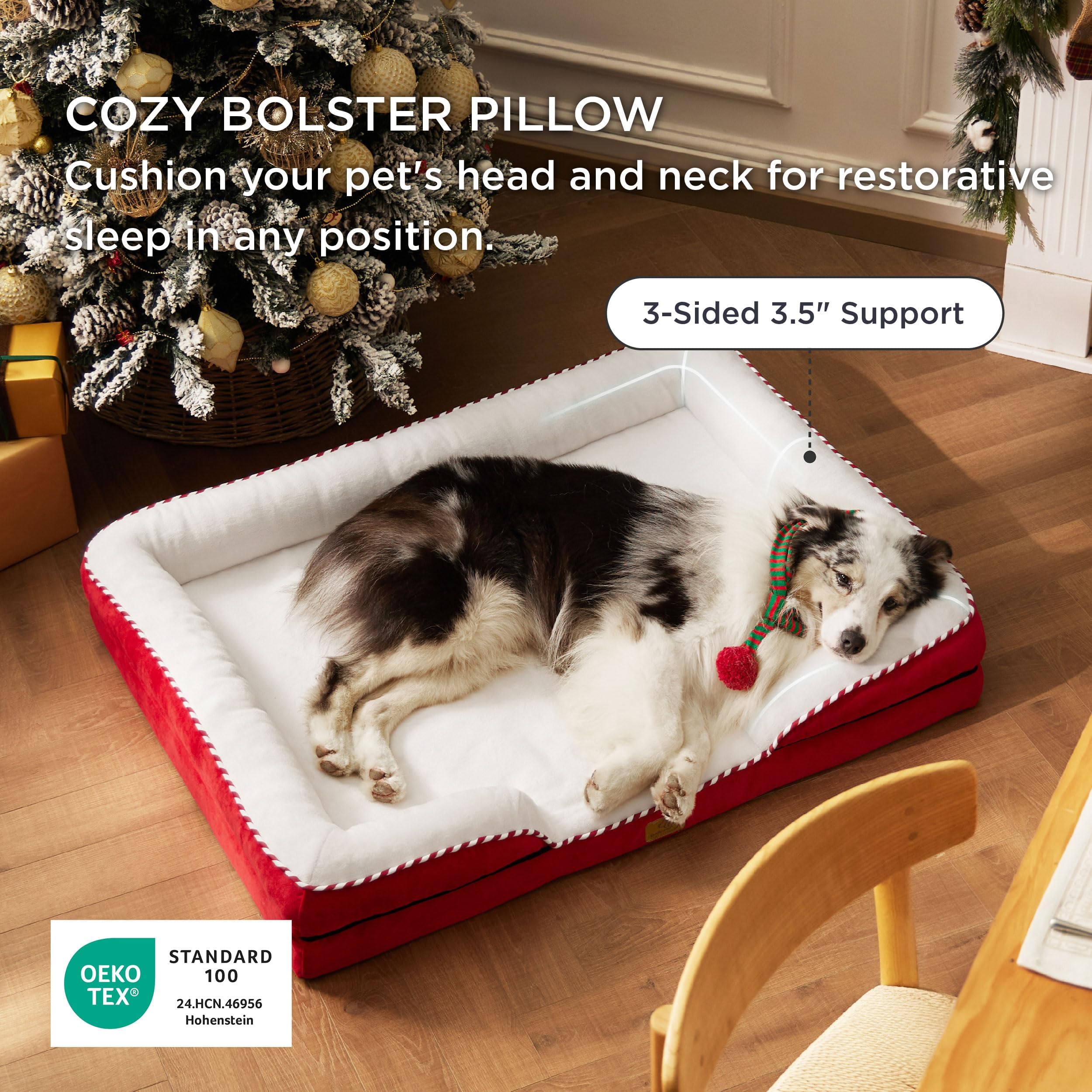 Bedsure XL Orthopedic Dog Bed for Extra Large Dogs - Washable XLarge Dog Cat Bed Waterproof, Comfort Dogs Couch Sofa with Washab