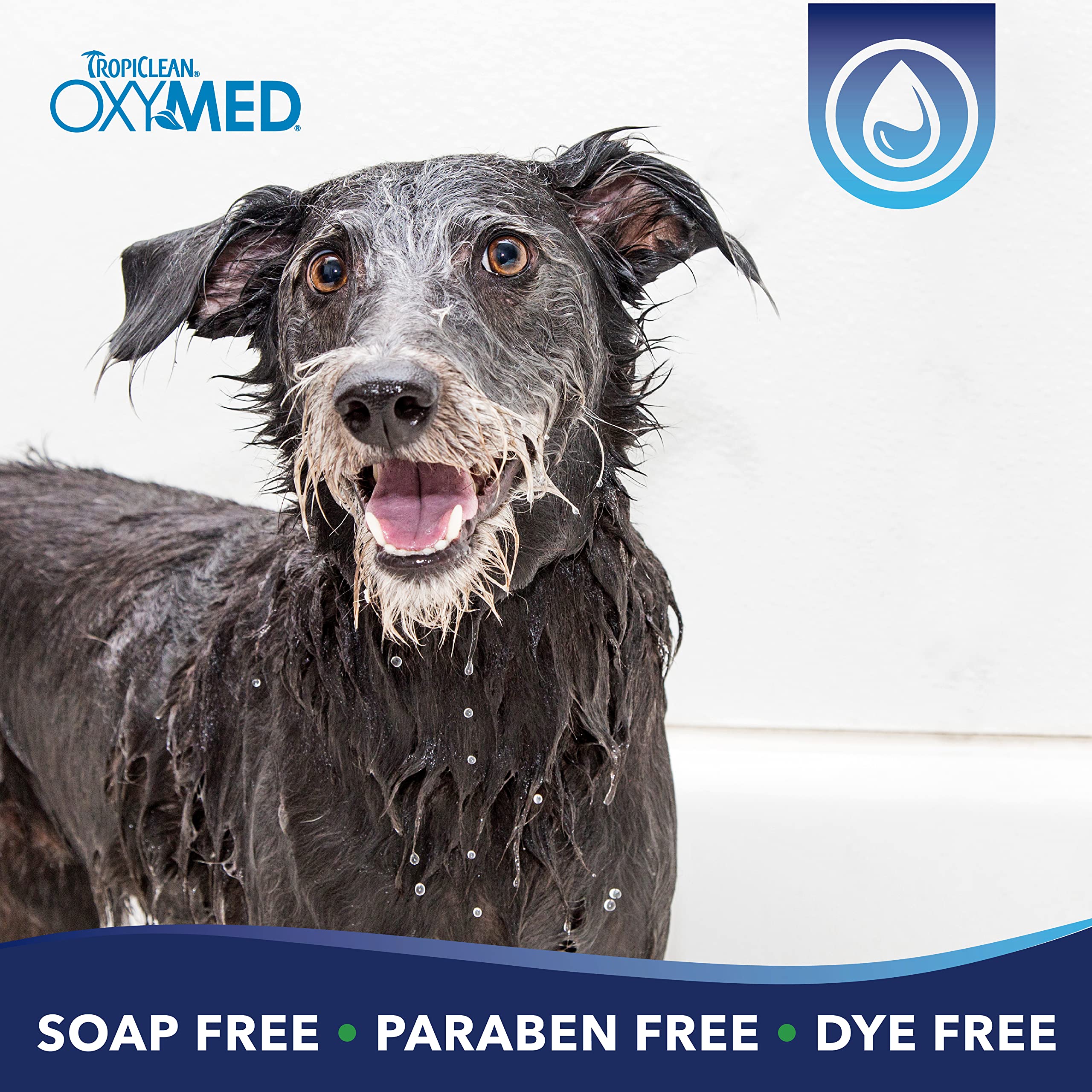 Tropiclean Oxymed Hypoallergenic Dog Shampoo For Allergies And Itching, Skin Soothing Shampoo For Pets With Sensitive Skin, Tear