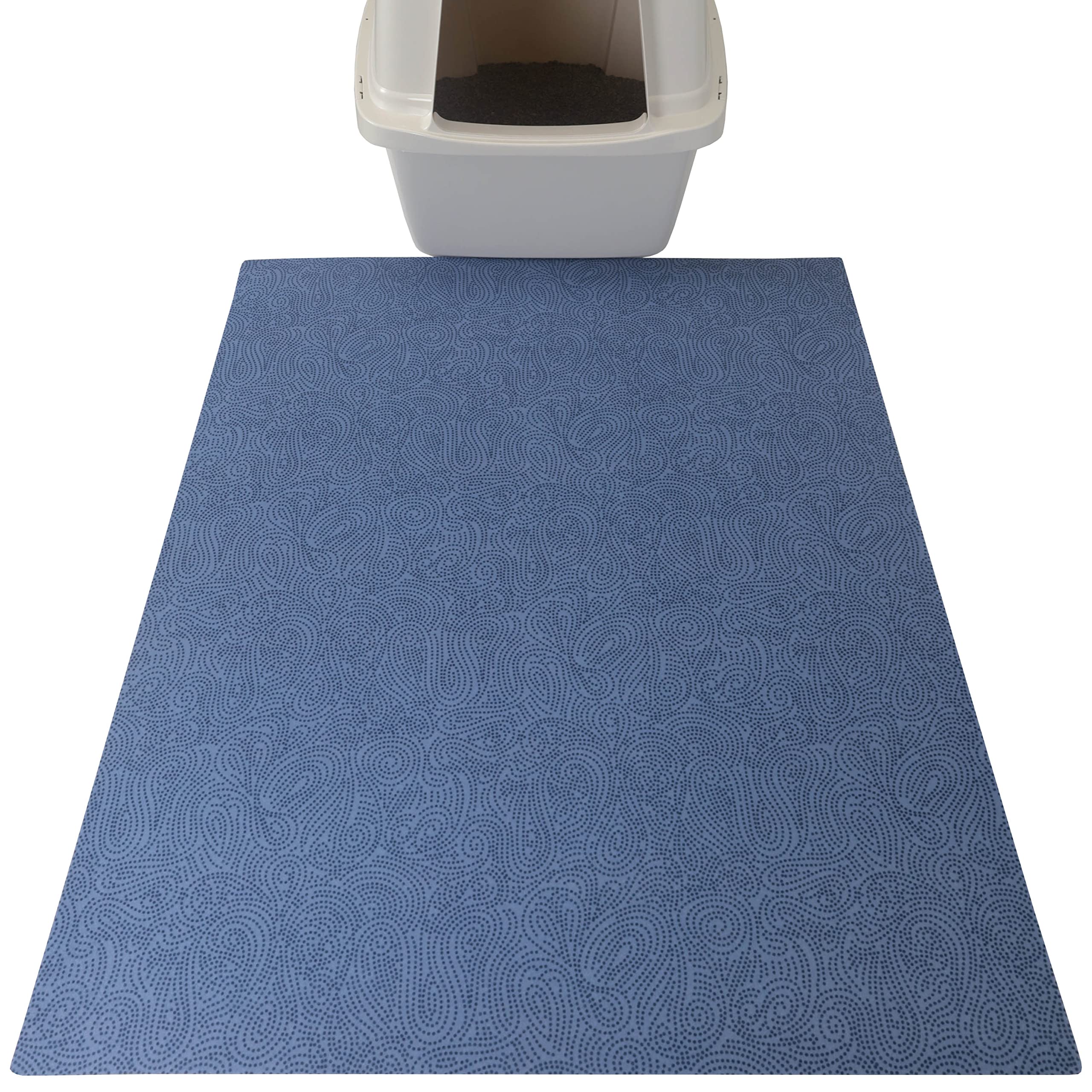 Drymate Original Cat Litter Mat, Contains Mess From Box For Cleaner Floors, Urine-Proof, Soft On Kitty Paws -Absorbent/Waterproof- Machine Washable, Durable (Usa Made) (20”X28”)(Good Medicine Plum)