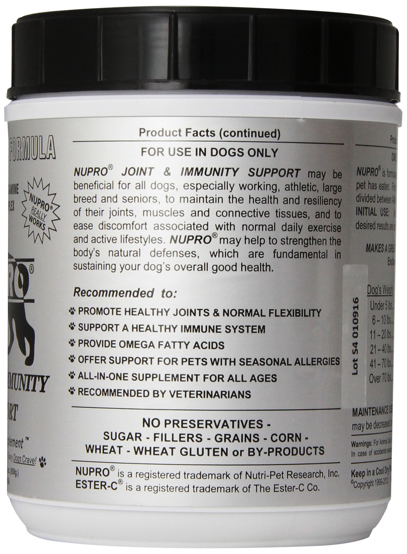 Nupro Joint Support Supplement - 30 oz (1.88 lb) - Silver - Model 330030