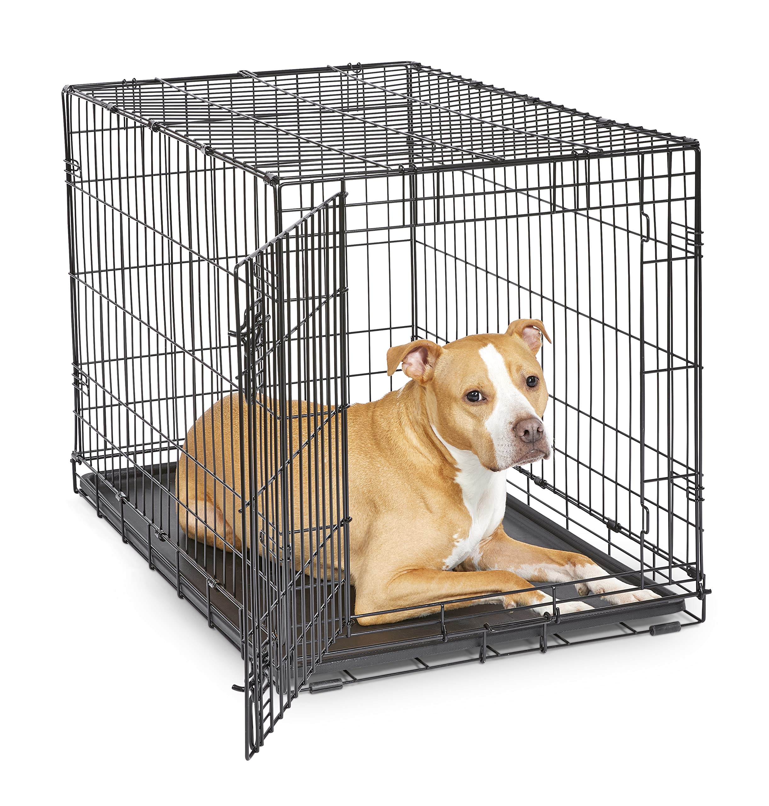 New World Newly Enhanced Single New World Dog Crate, Includes Leak-Proof Pan, Floor Protecting Feet, & New Patented Features, 36 Inch