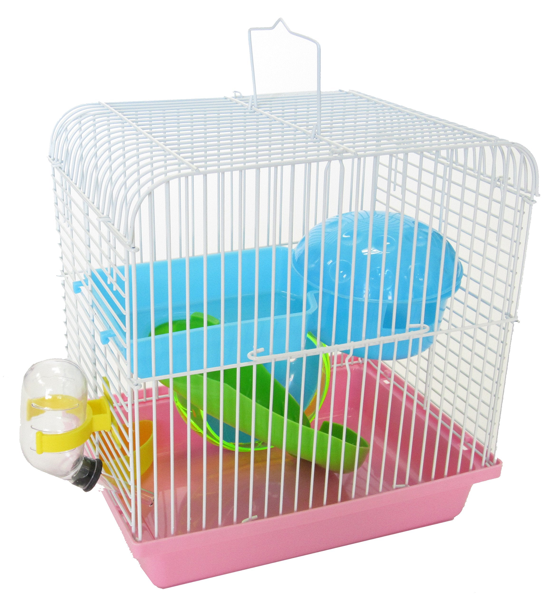 H157PK Dwarf Hamster, Mice Cage, with Accessories, Pink