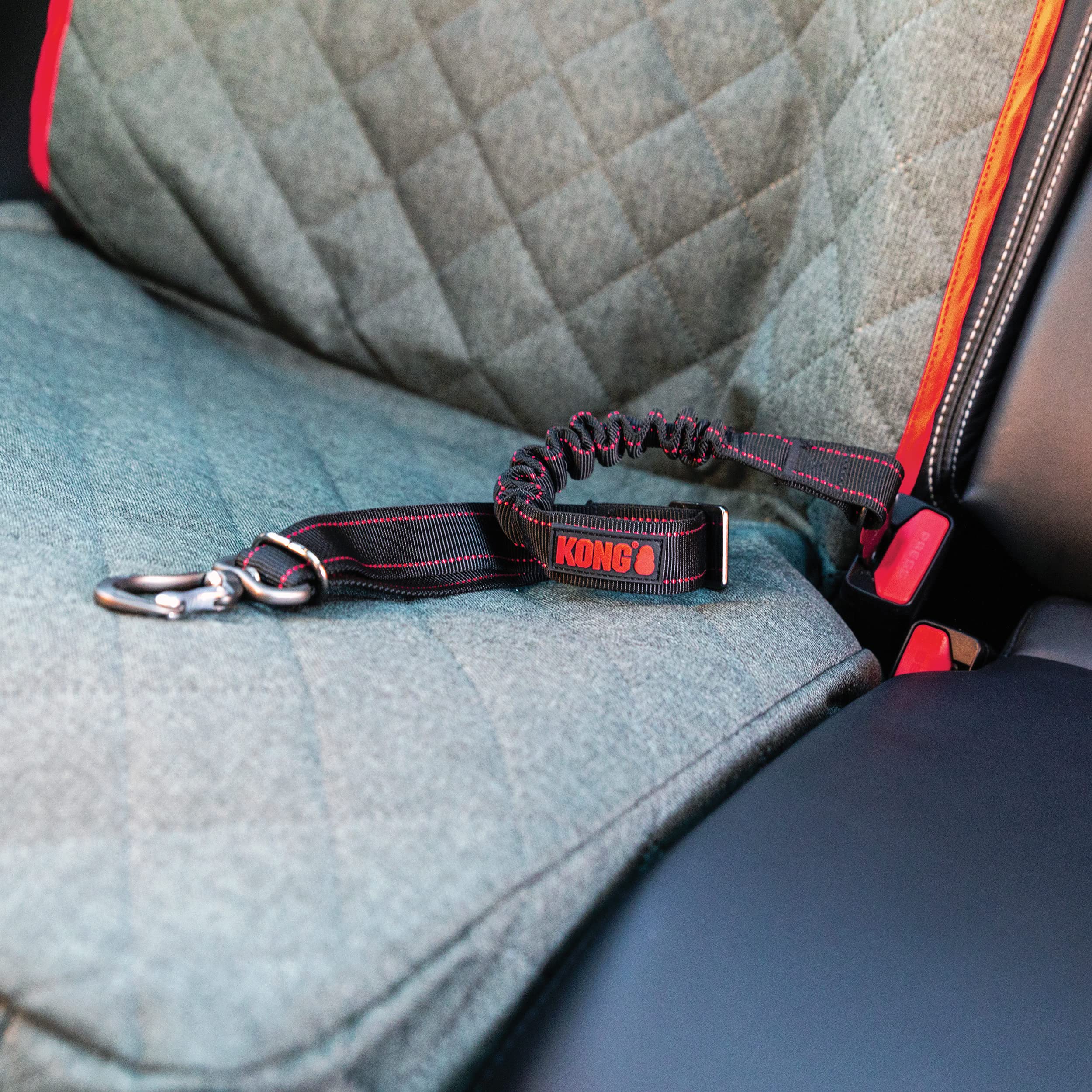 Kong Deluxe Swivel Tether,Black/Red Extra Large