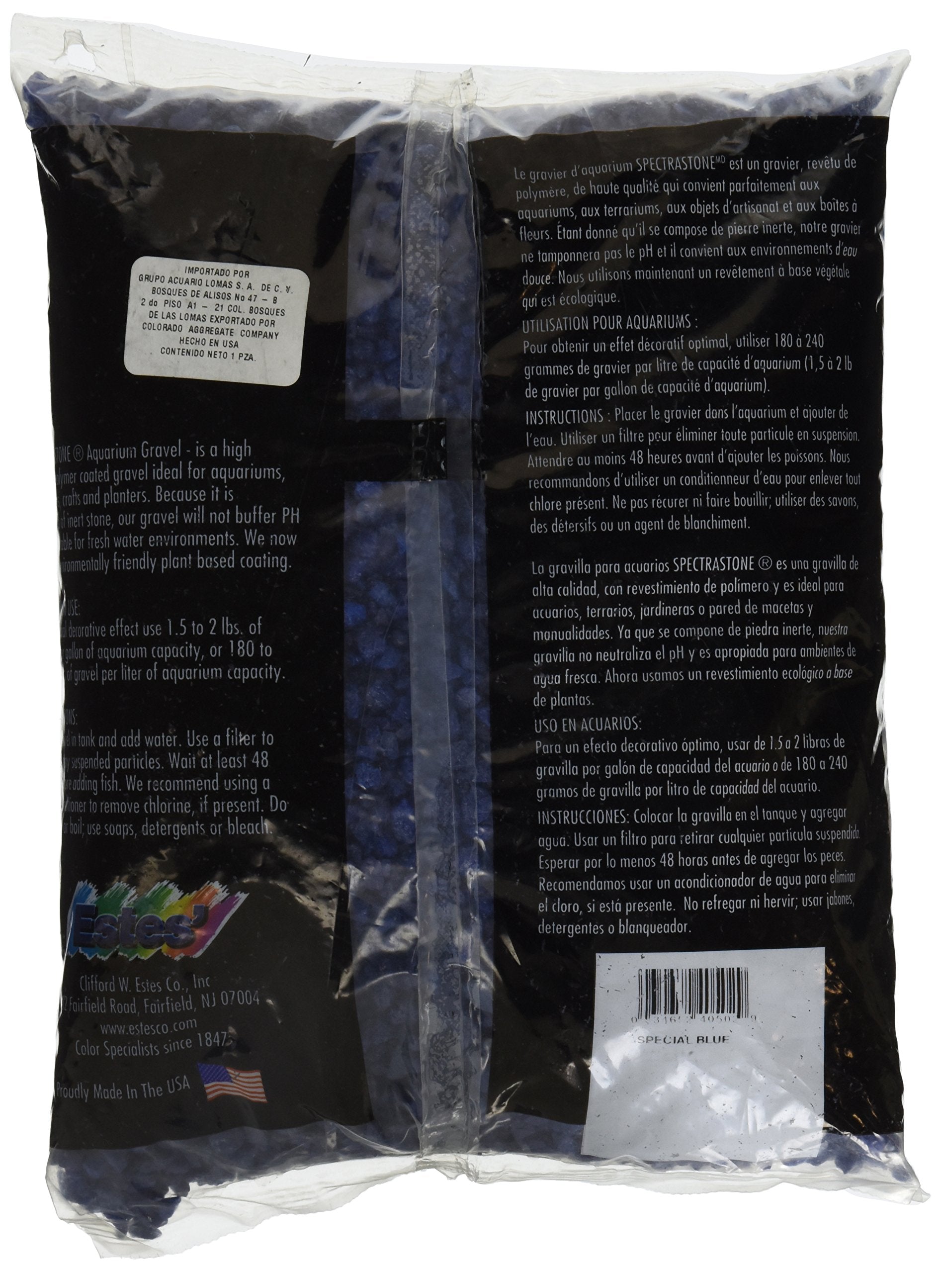 Spectrastone Special Blue Aquarium Gravel For Freshwater Aquariums, 5-Pound Bag