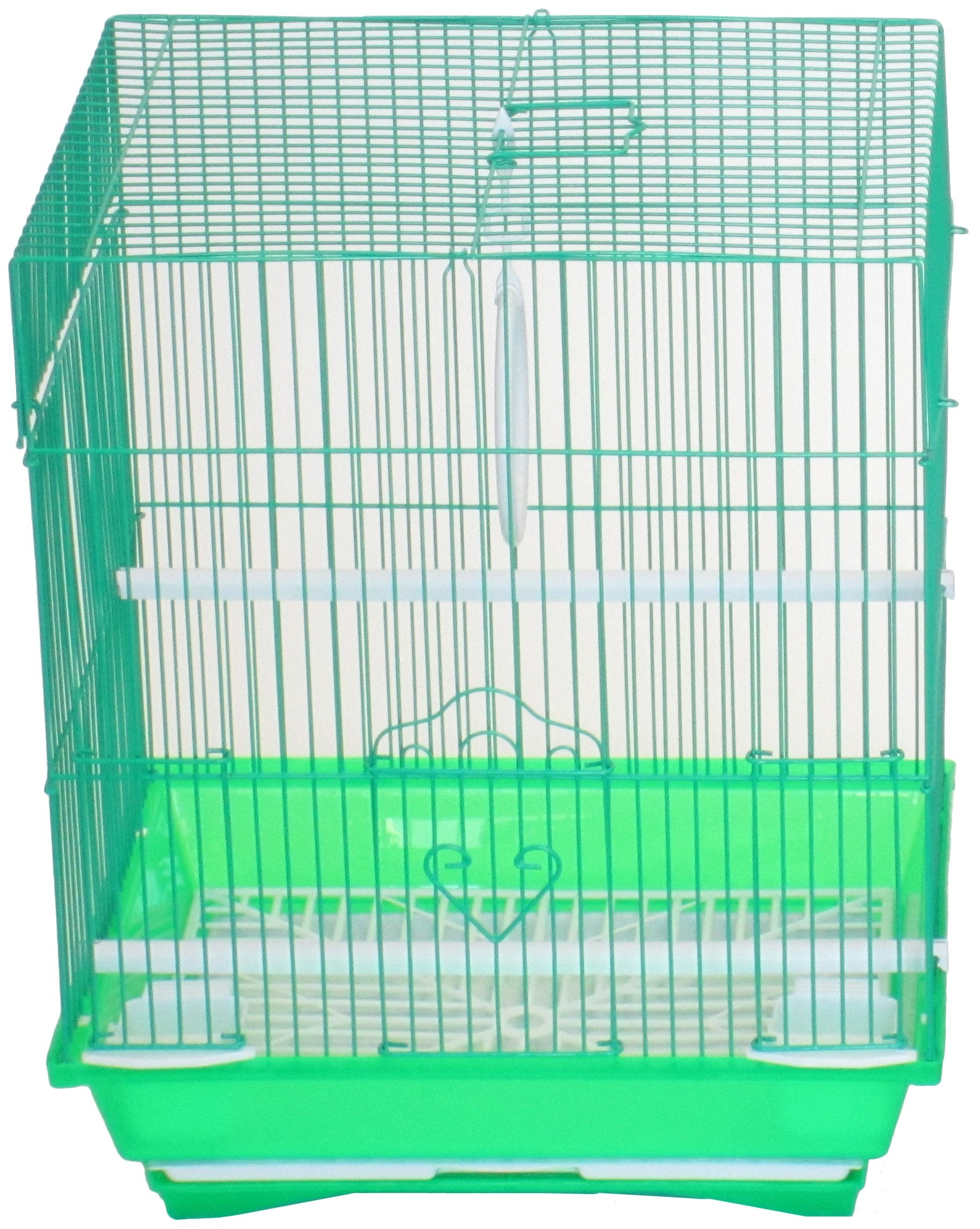 Yml A1124Mgrn Flat Top Small Parakeet Cage, 11'' X 8.5'' X 14''