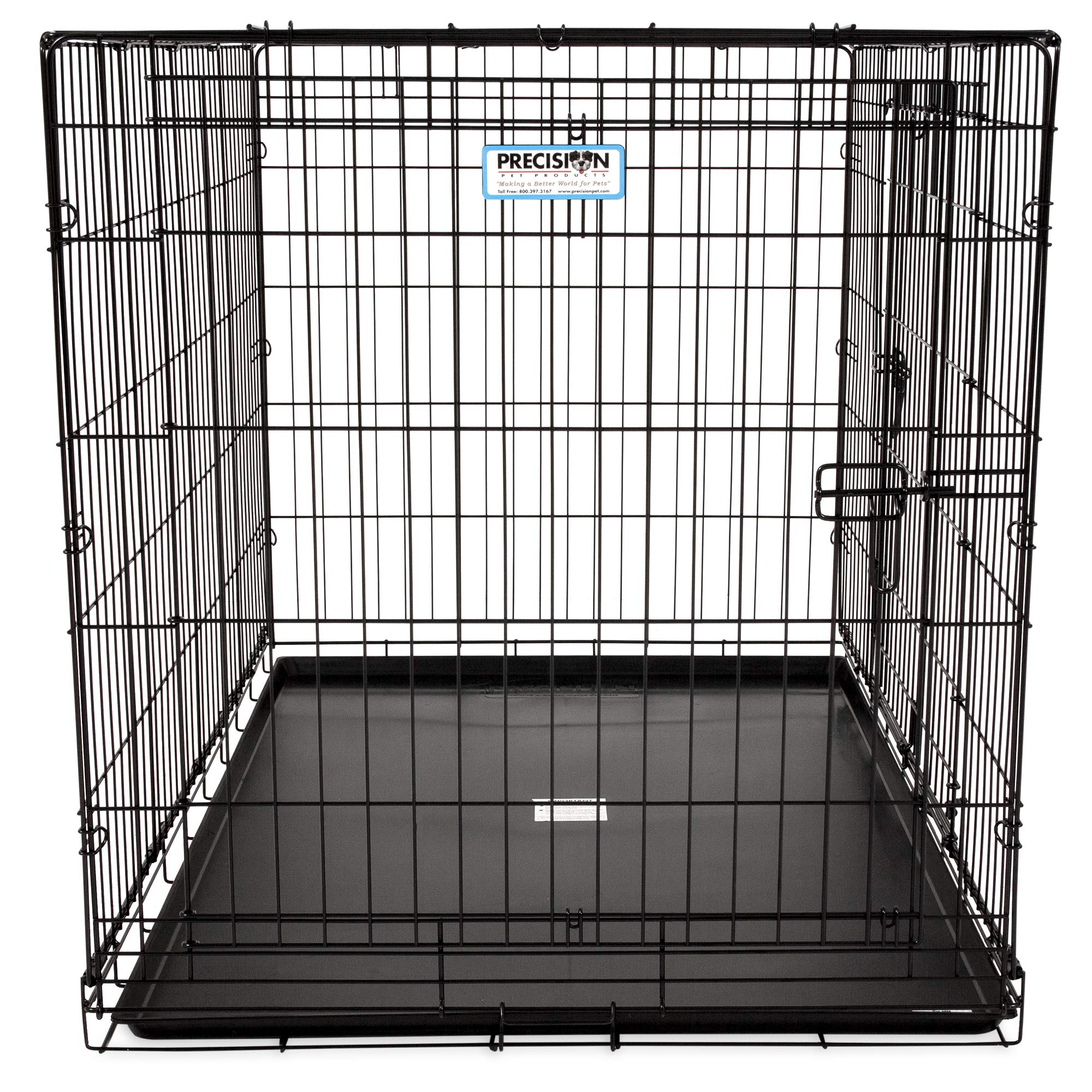 Precision Pet Products Two Door Great Crate Wire Dog Crate, 48 Inch, For Pets 90-125 Lbs, With 5-Point Locking System