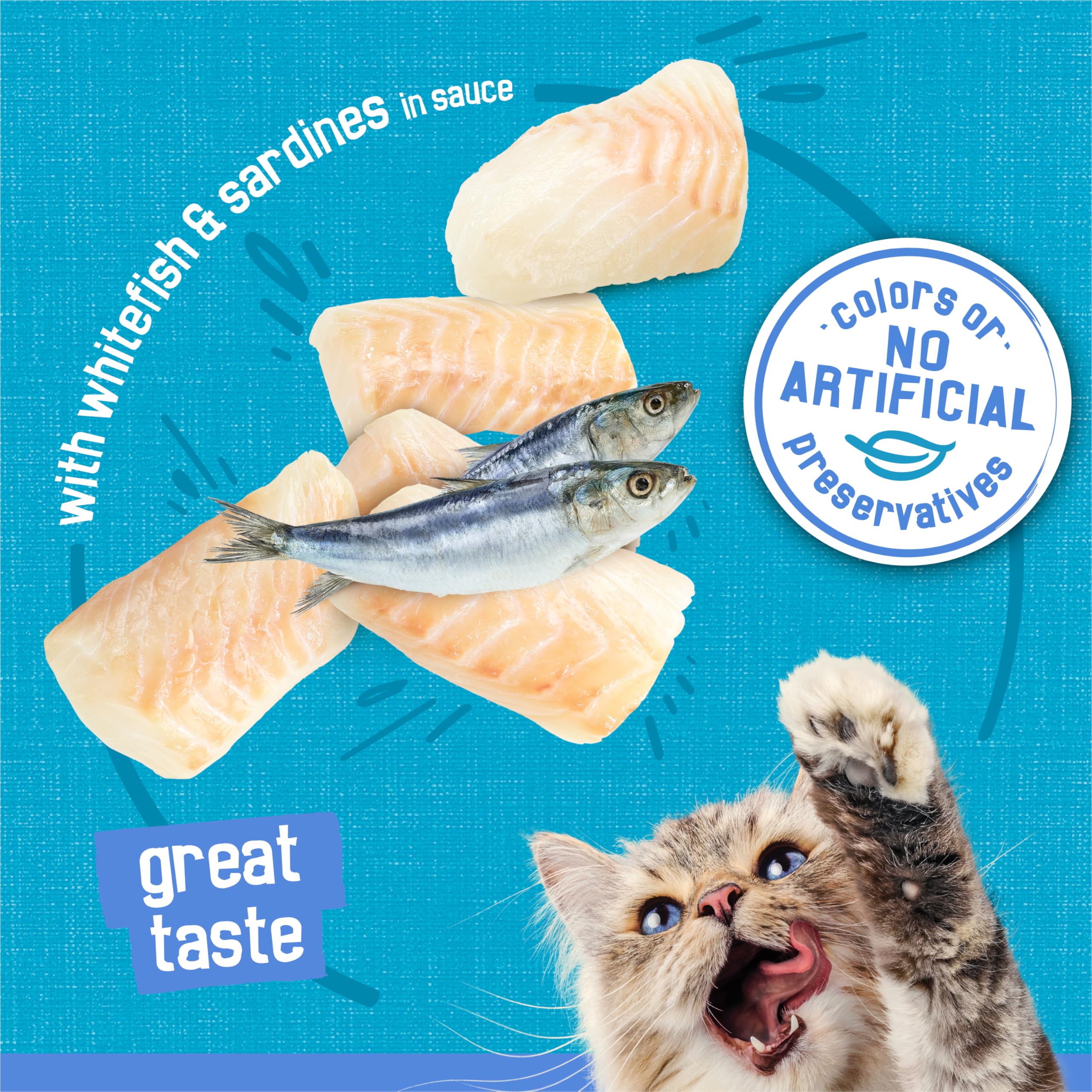 Purina Friskies Wet Cat Food, Shreds With Whitefish & Sardines in Sauce - (Pack of 24) 5.5 Oz. Cans