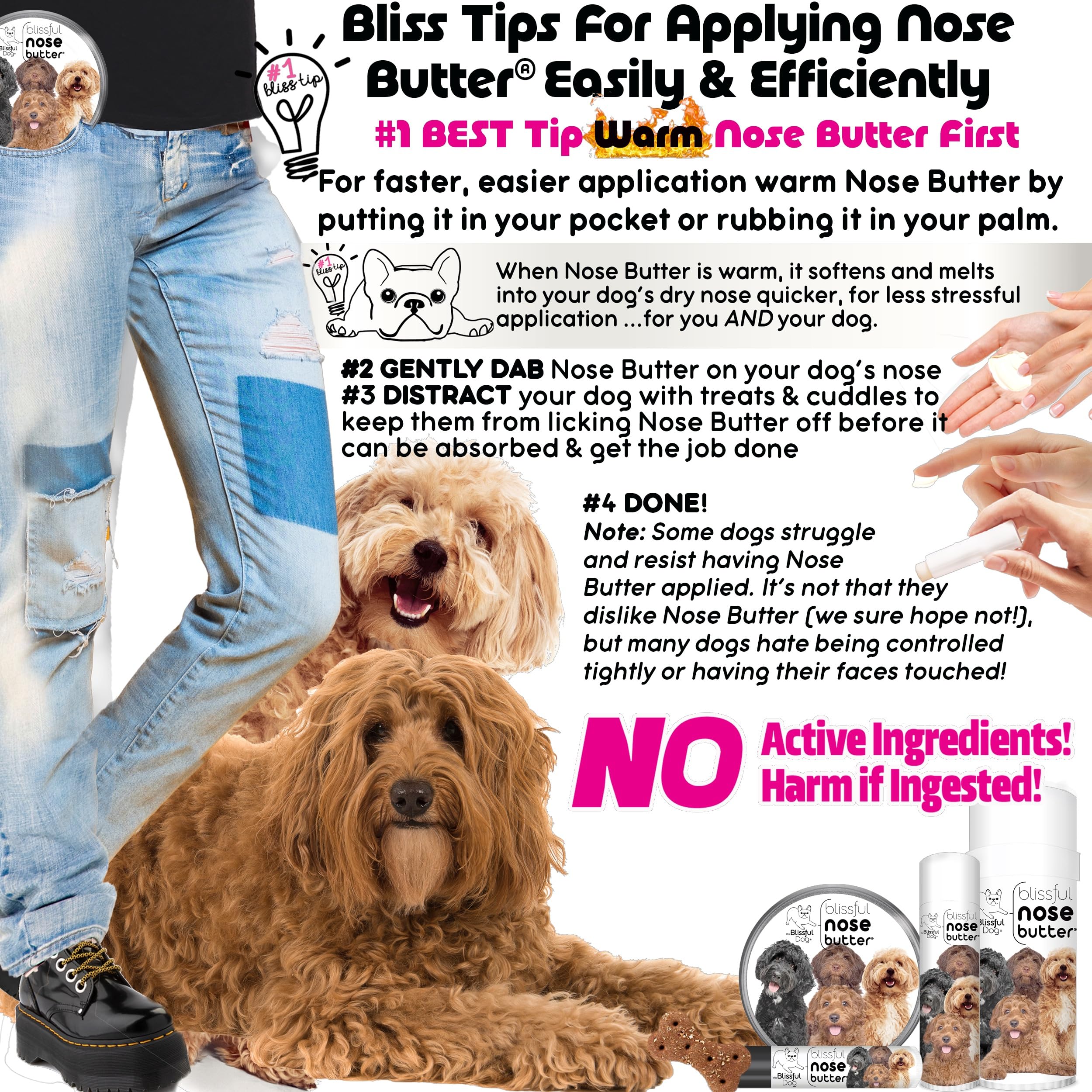 The Blissful Dog Labradoodle Unscented Nose Butter