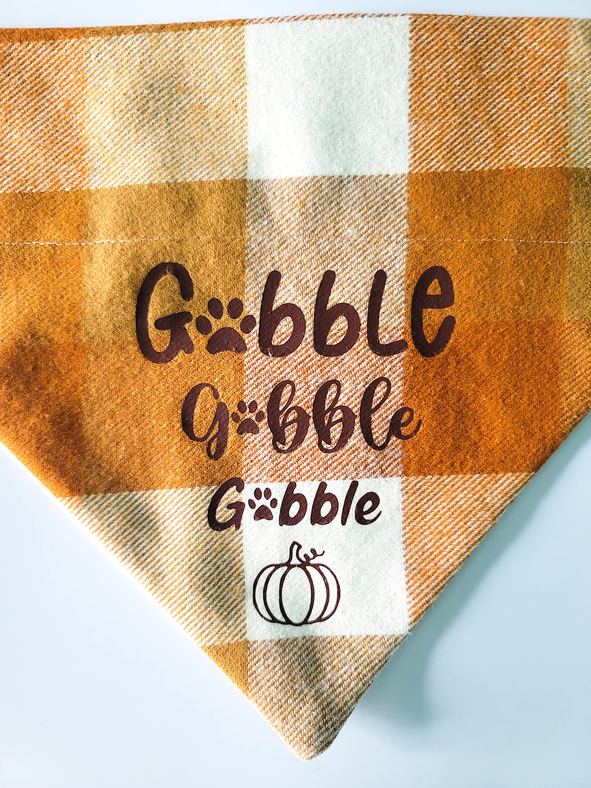 Gobble Gobble Gobble Over The Collar Dog Bandana That Slips Onto Their Existing Collar (X-Large)