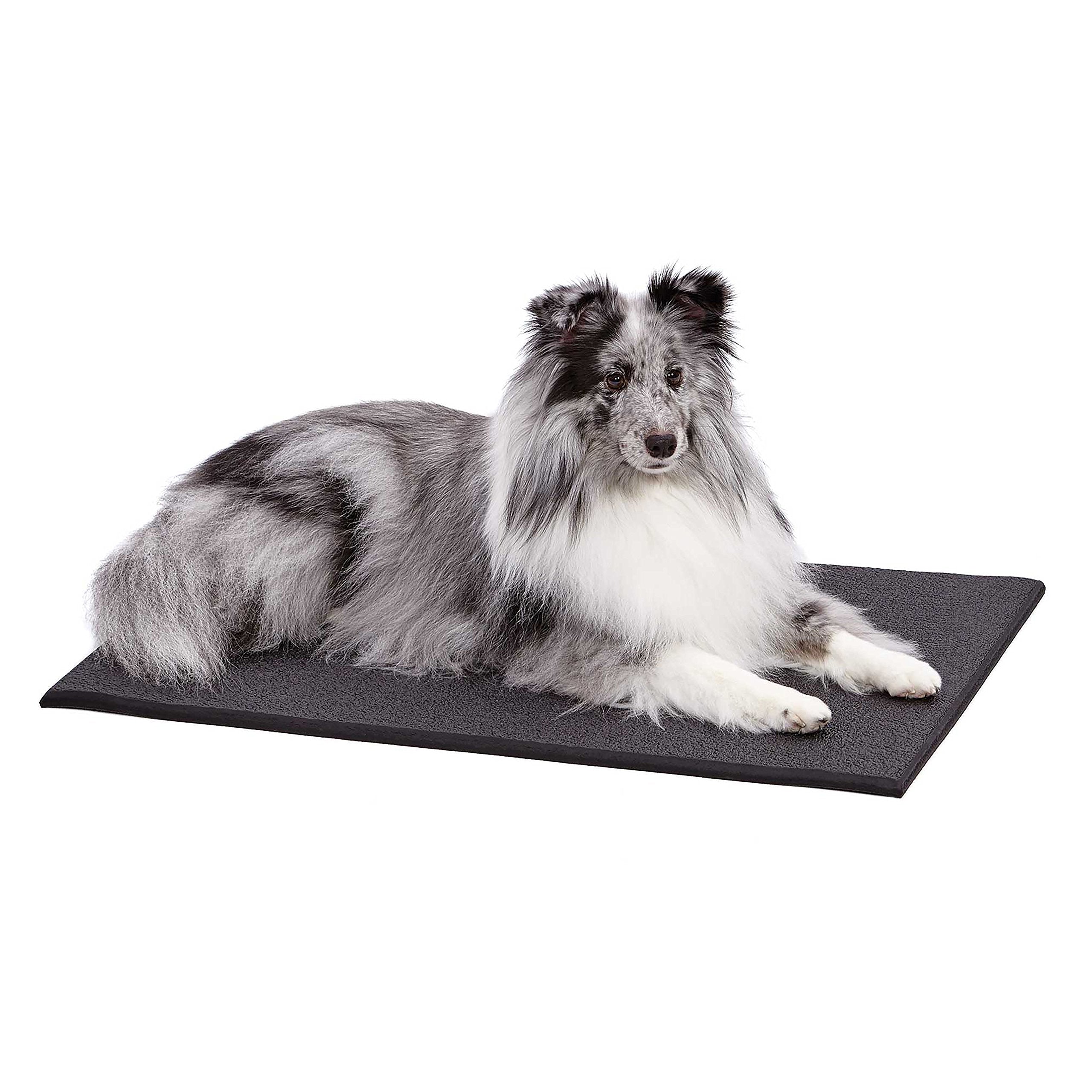 MidWest Homes for Pets MAT30 Cushioned Dog Crate Mat, Medium, Rubber, Black, 29.1"L x 18.3"W, 0.5"Thick